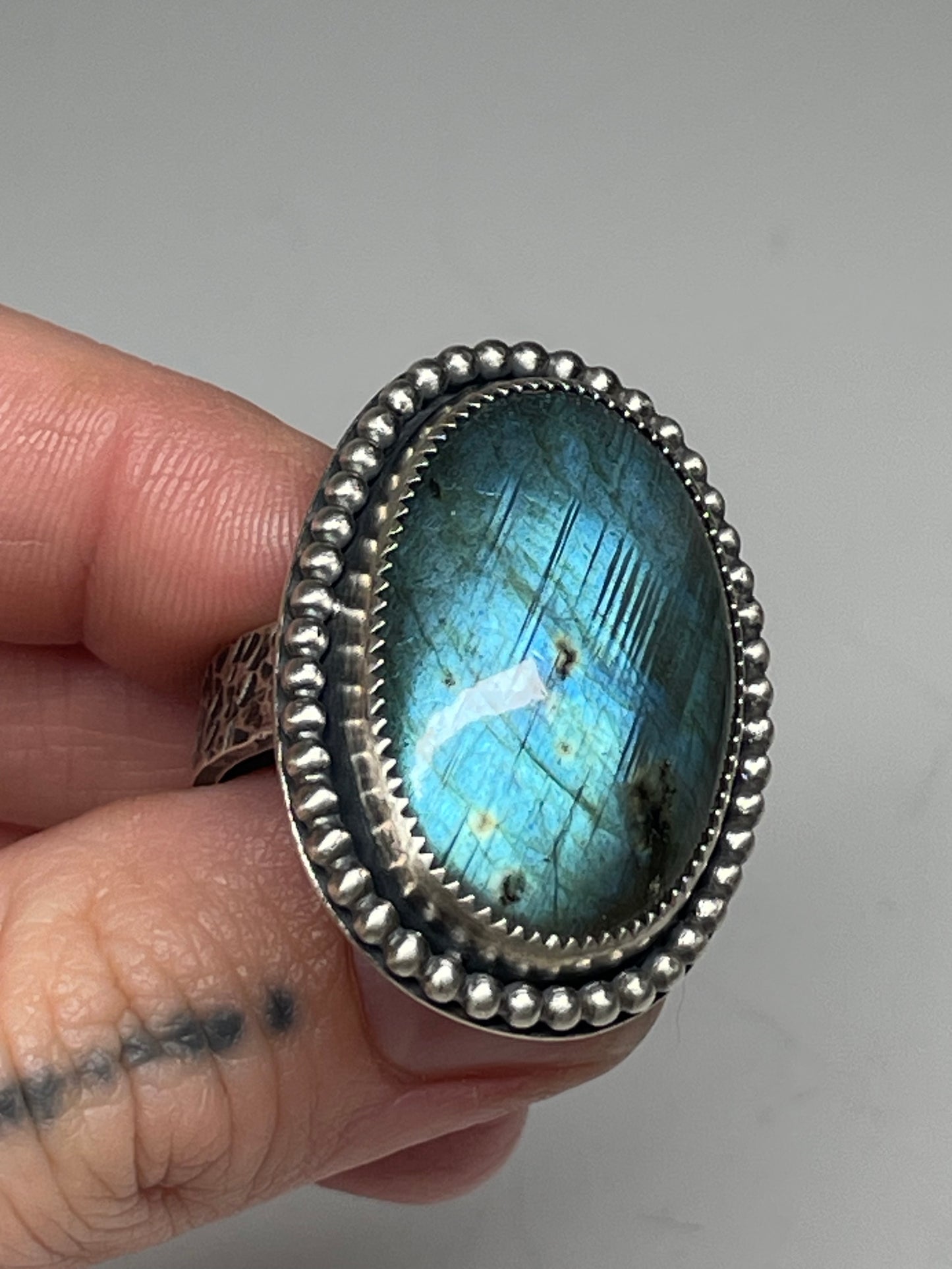 Labradorite and Sterling Ring - US 10