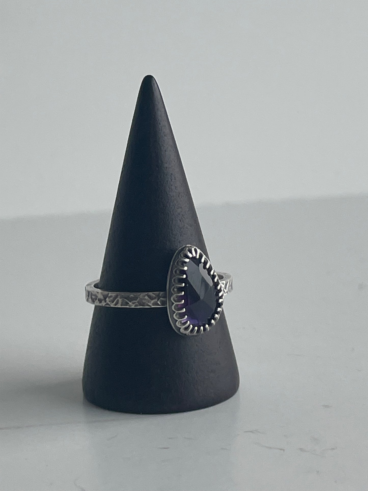 Atomic Amethyst and Sterling Ring - US 9.5