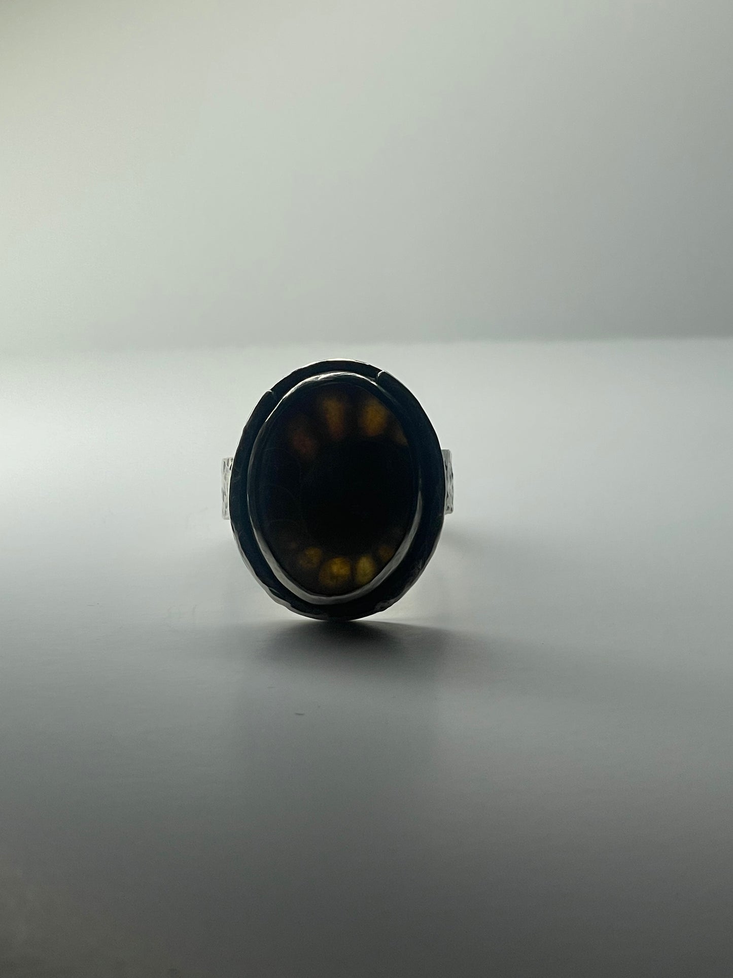 Ammonite and Sterling Ring - US 11