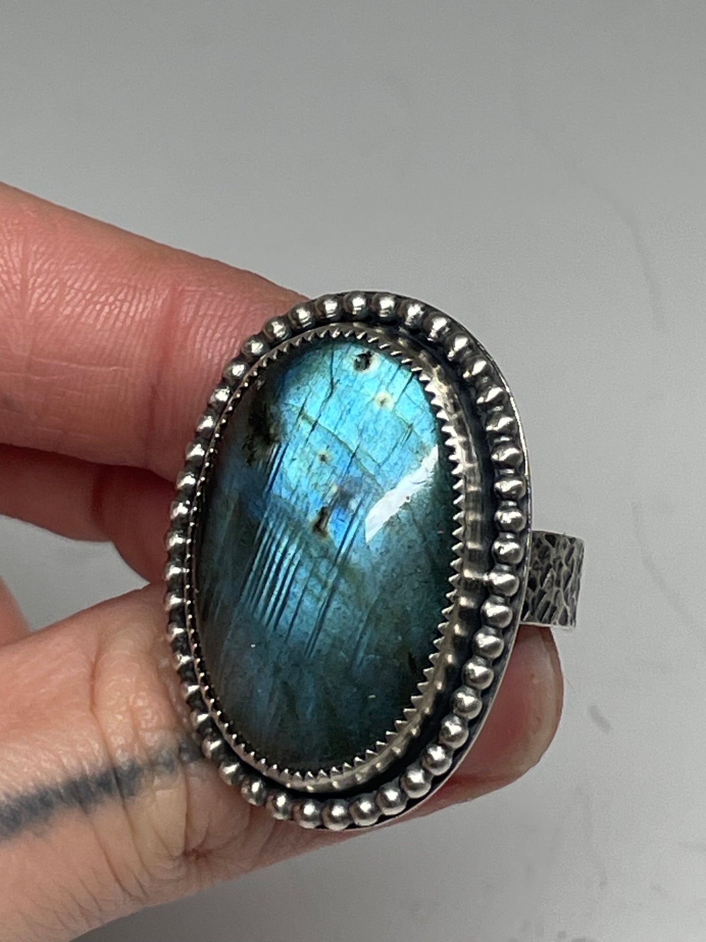 Labradorite and Sterling Ring - US 10
