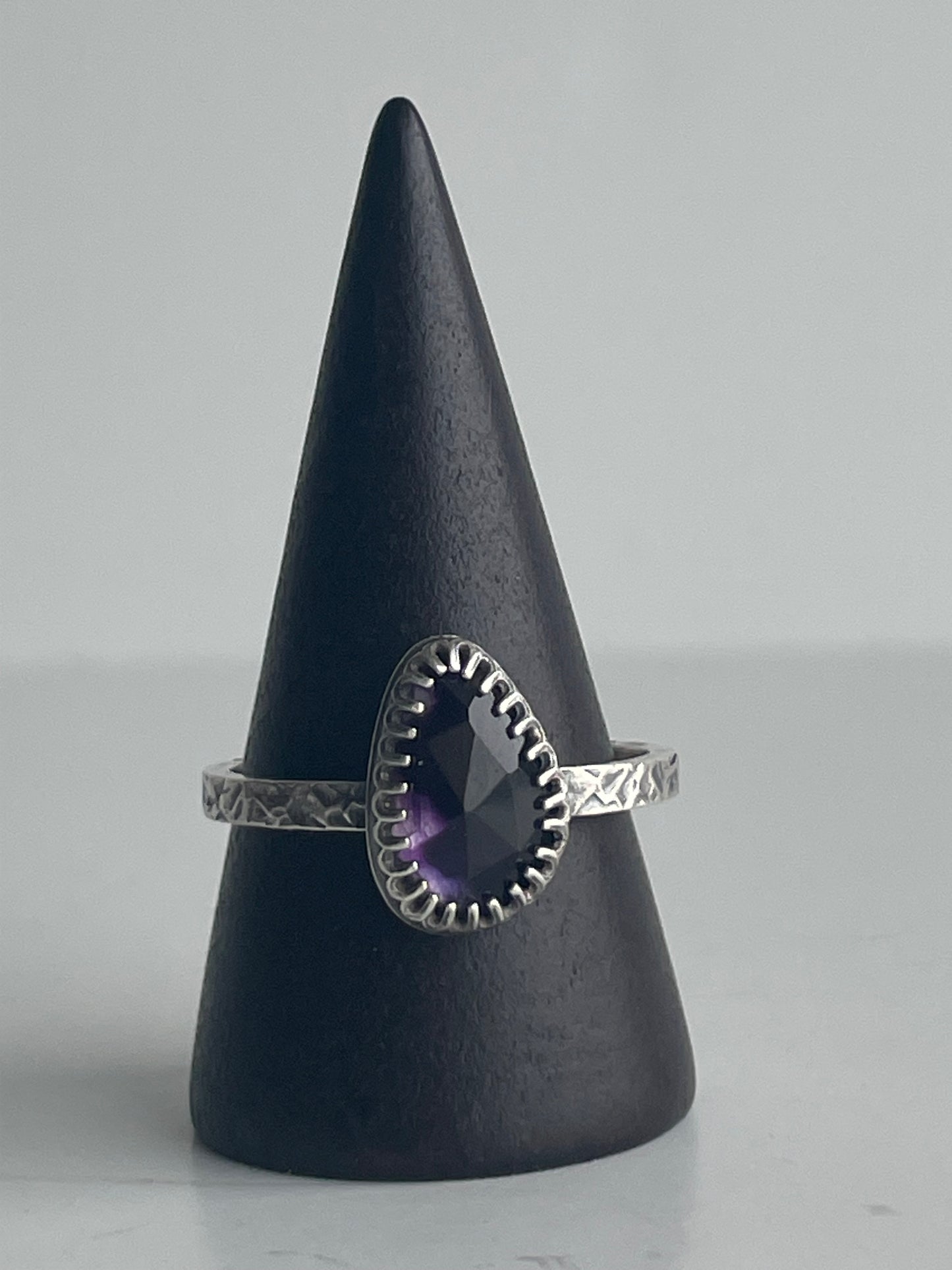 Atomic Amethyst and Sterling Ring - US 9.5