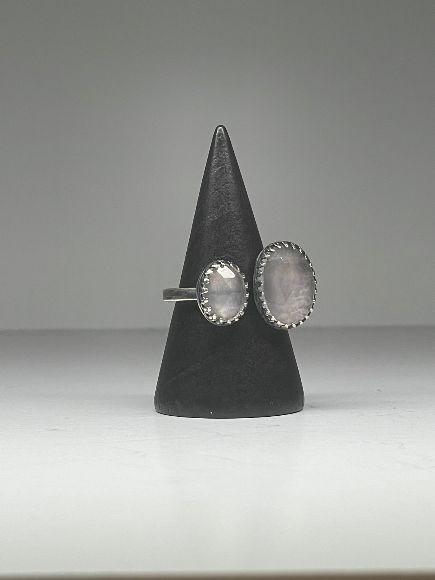 Faceted Rose Quartz Doublet Ring - US 7.5