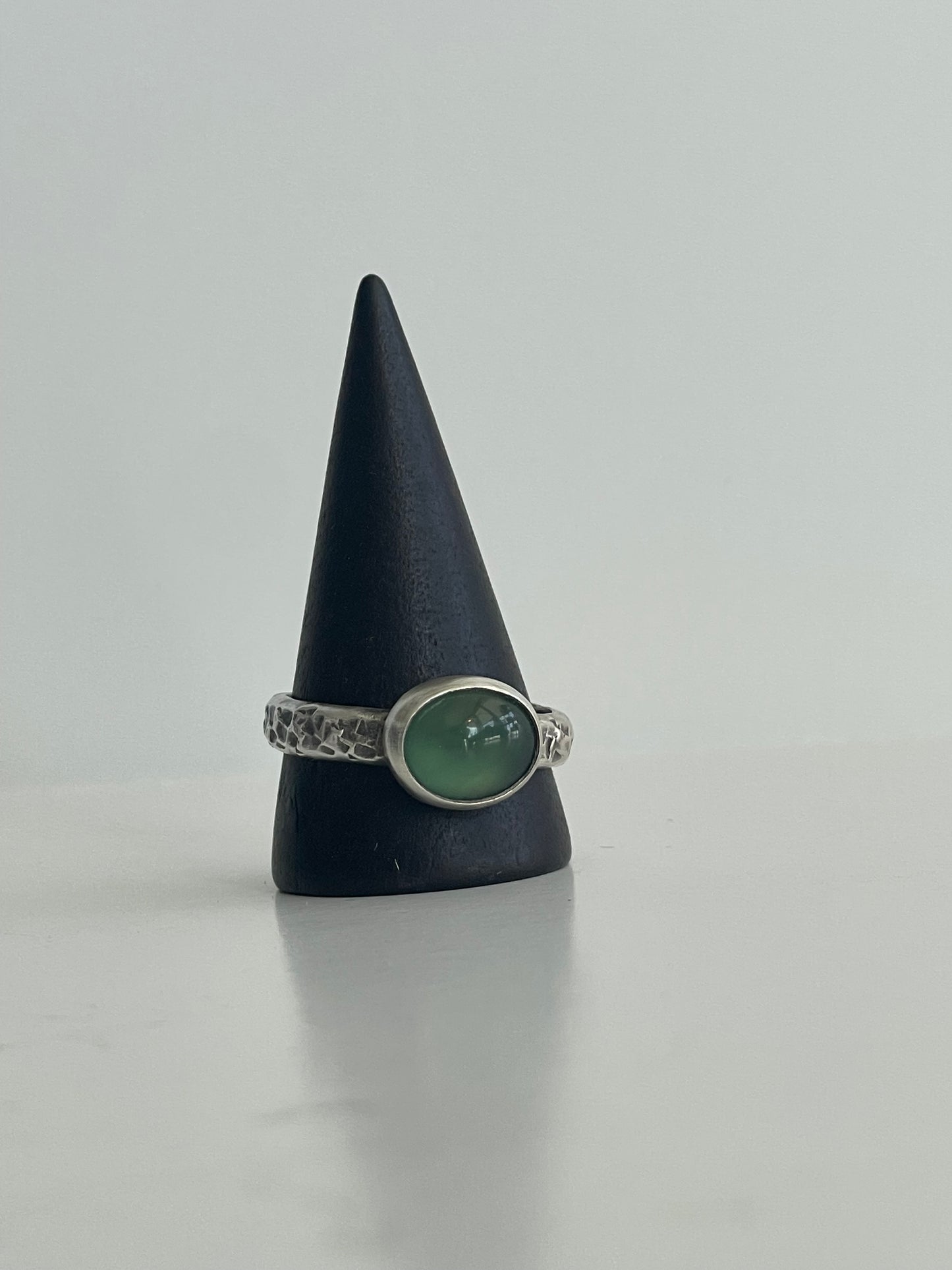 Serpentine and Sterling Ring - US 11