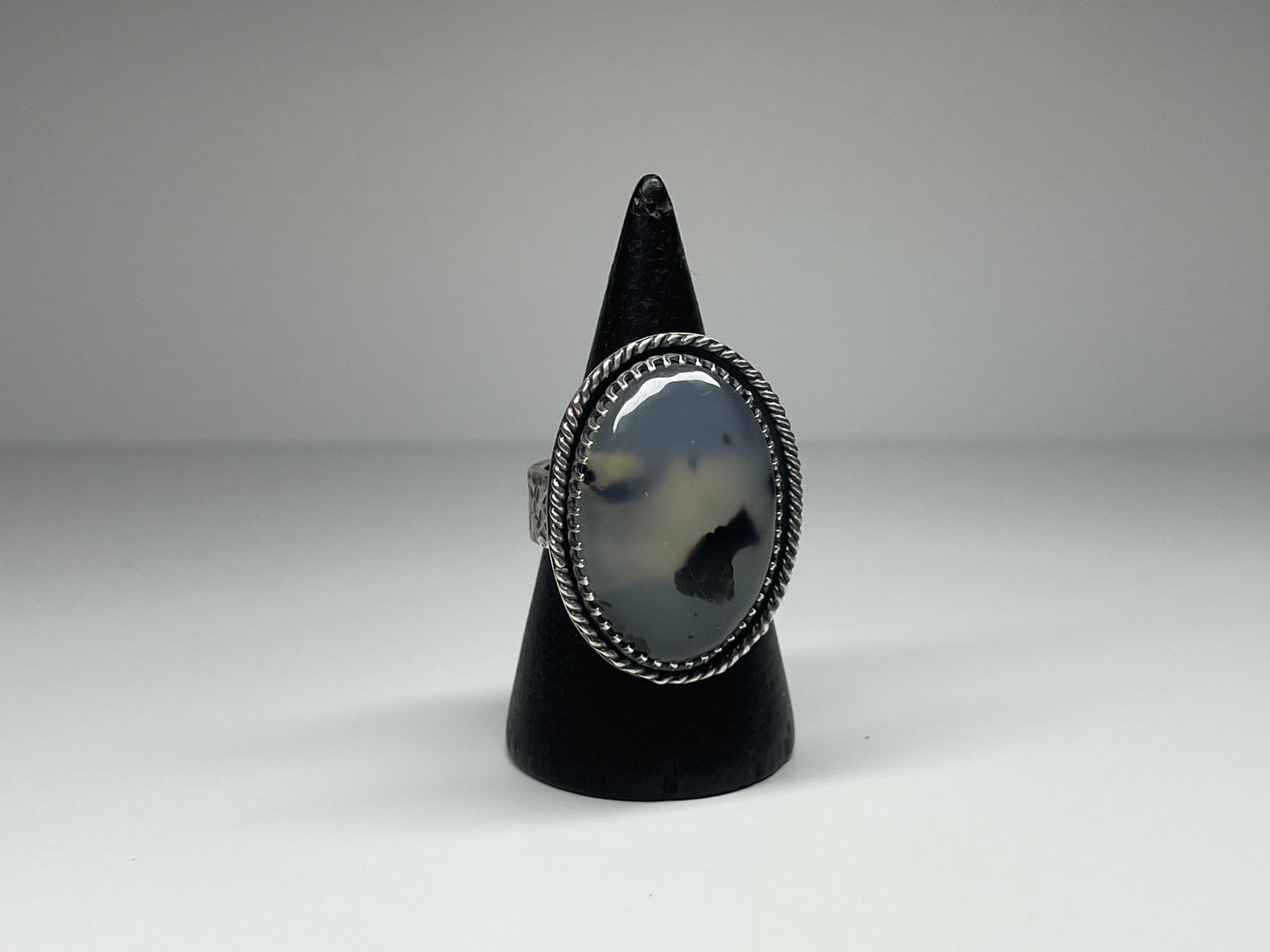 Montana Agate and Sterling Ring - US 6.75