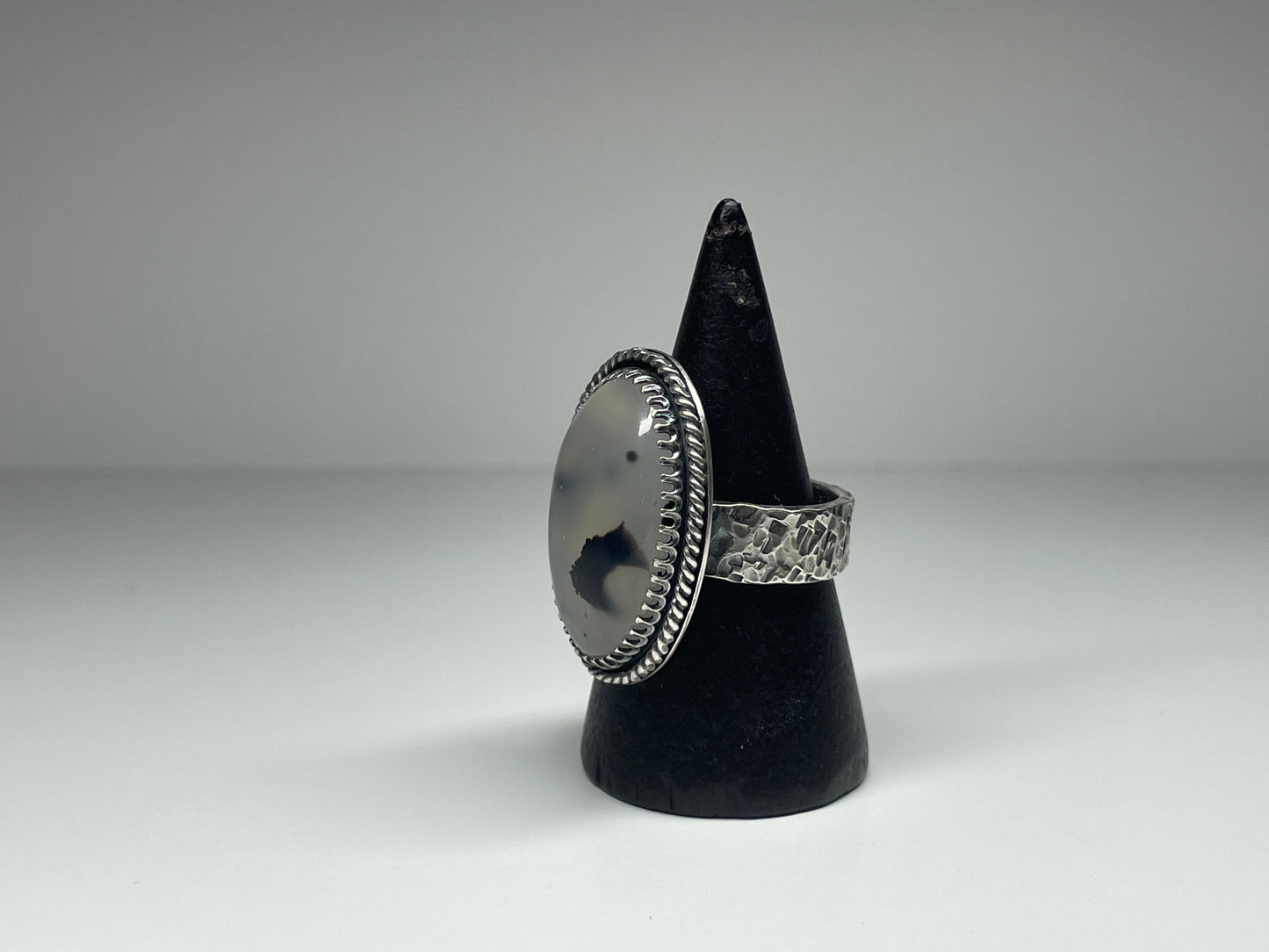 Montana Agate and Sterling Ring - US 6.75