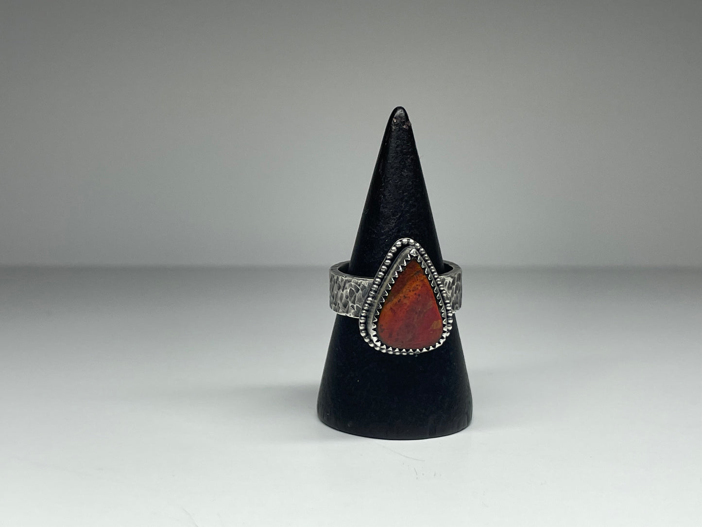 Ammolite and Sterling Ring - US 7