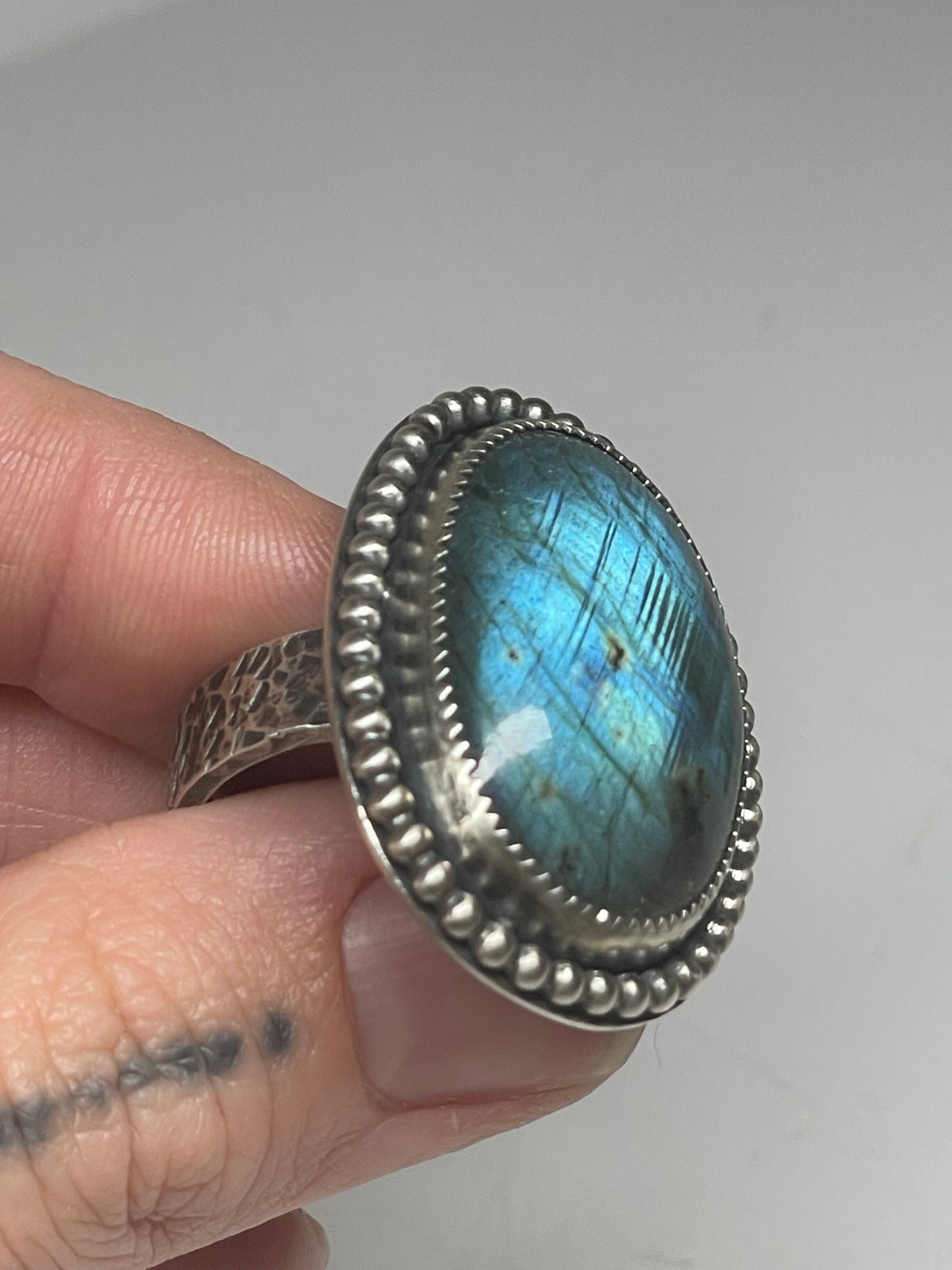 Labradorite and Sterling Ring - US 10