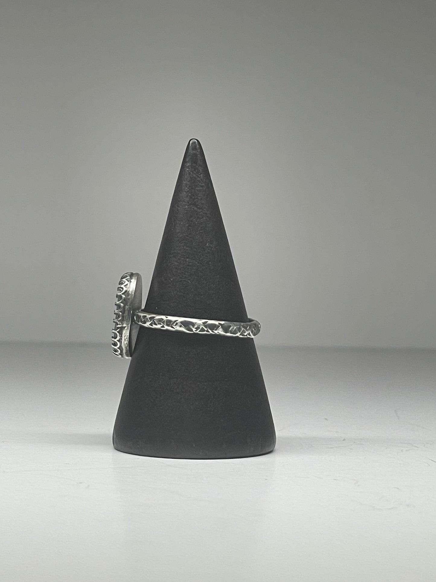 Dendritic Agate Sterling Ring - US 7