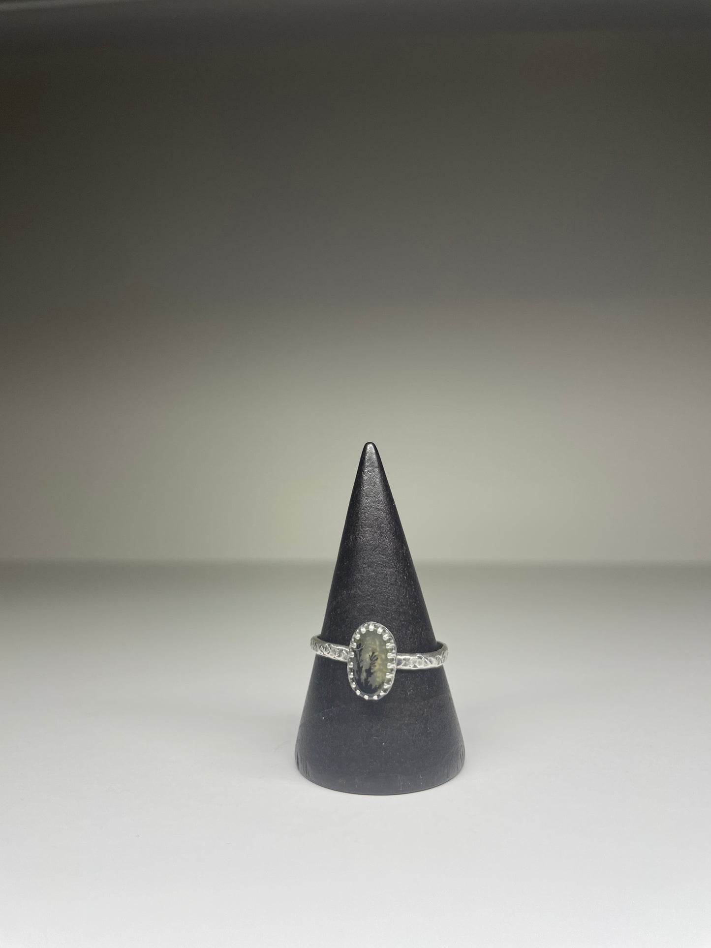 Dendritic Agate Sterling Ring - US 9