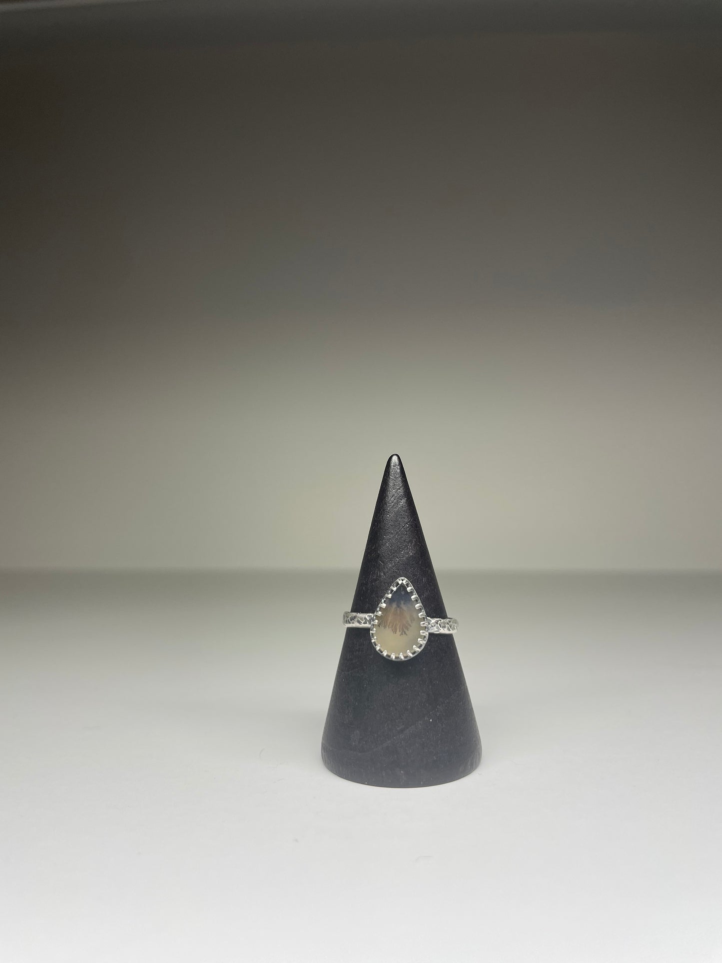 Dendritic Agate Sterling Ring - US 6
