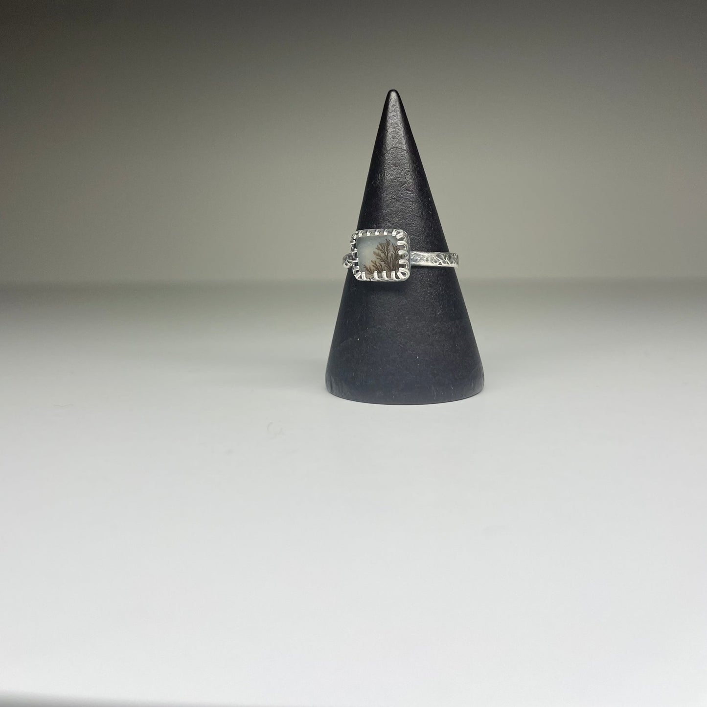 Dendritic Agate Sterling Ring - US 6.75