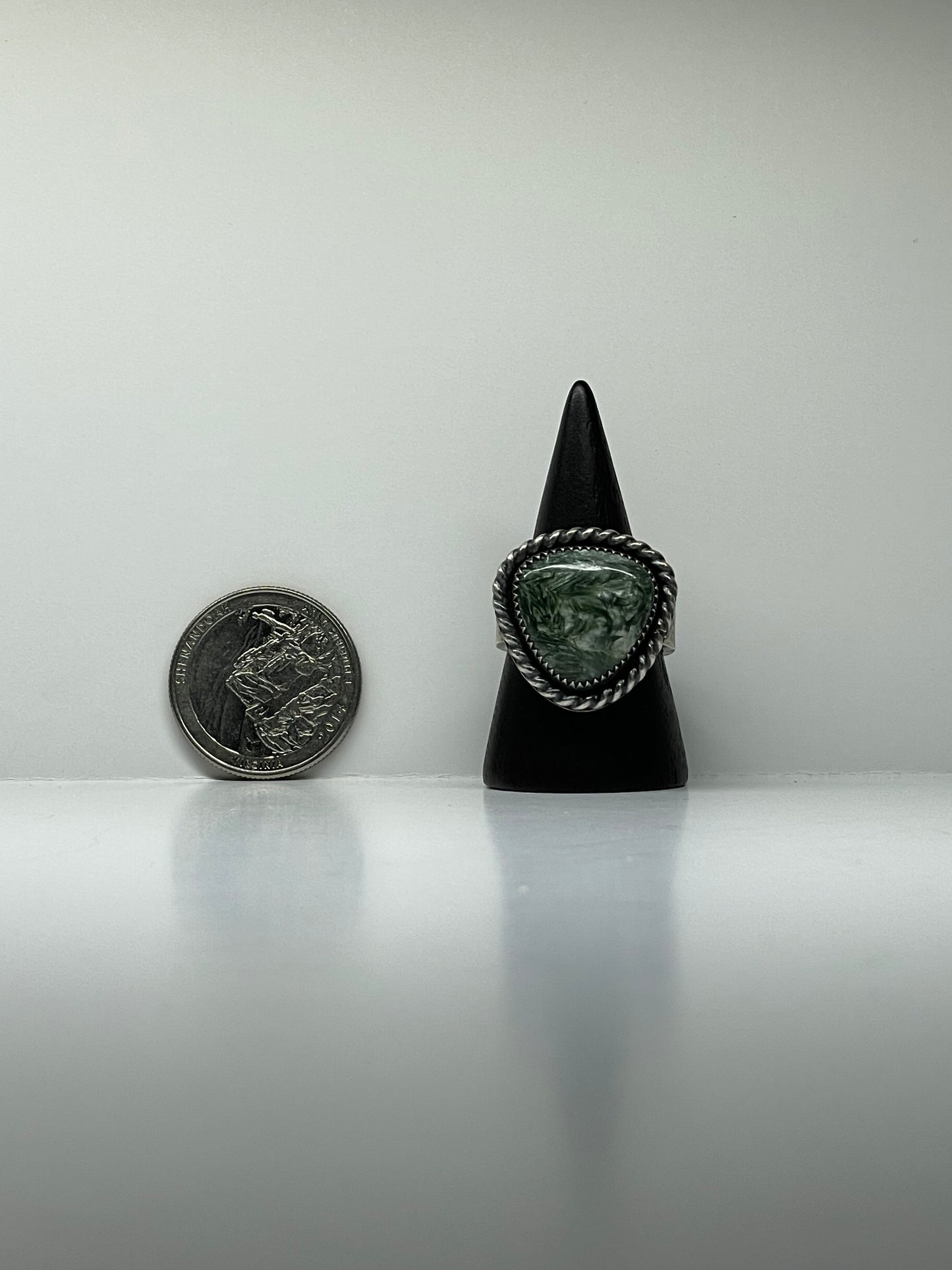 Seraphinite and Sterling Ring - US 8