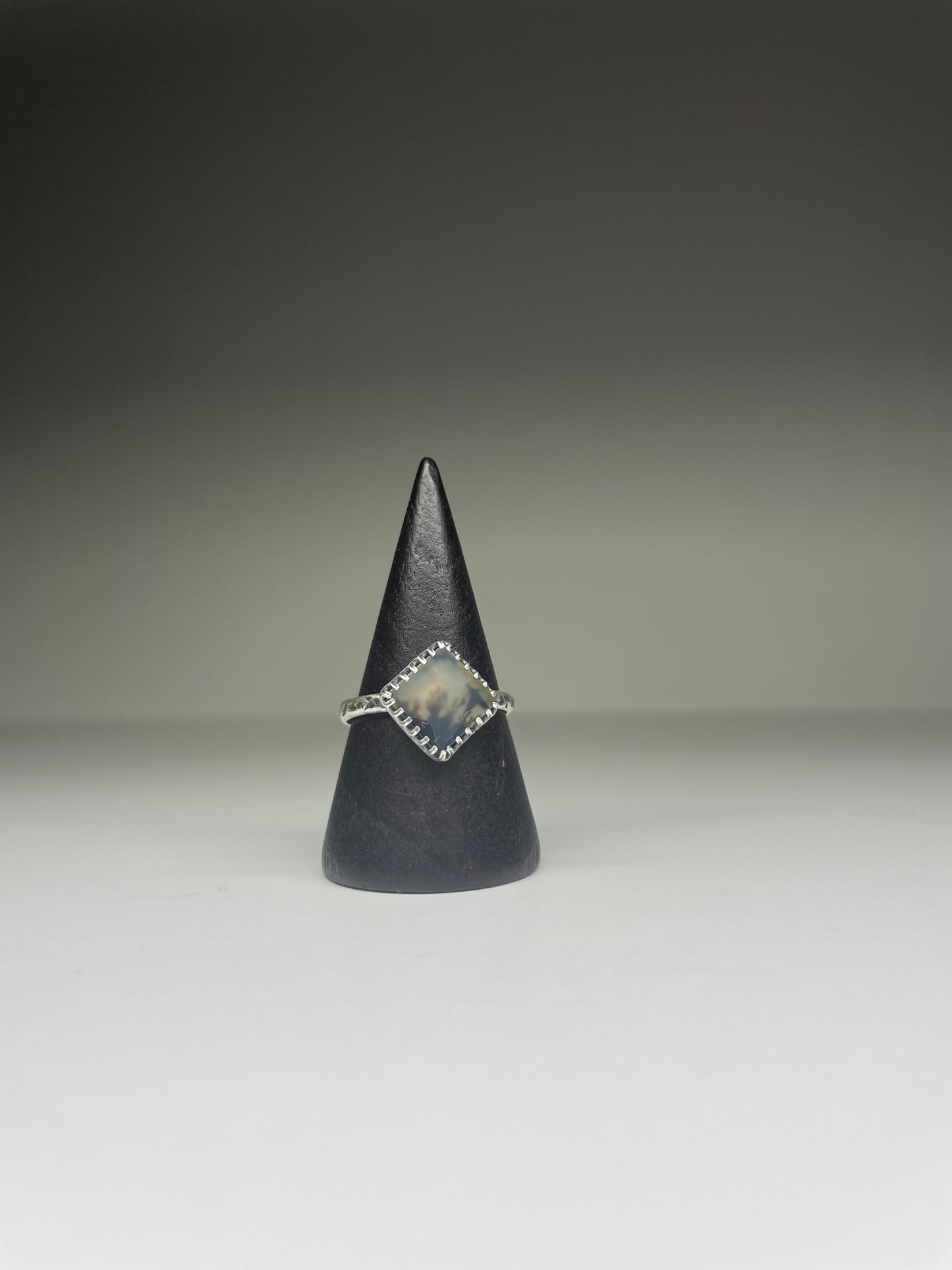 Dendritic Agate Sterling Ring - US 8.25