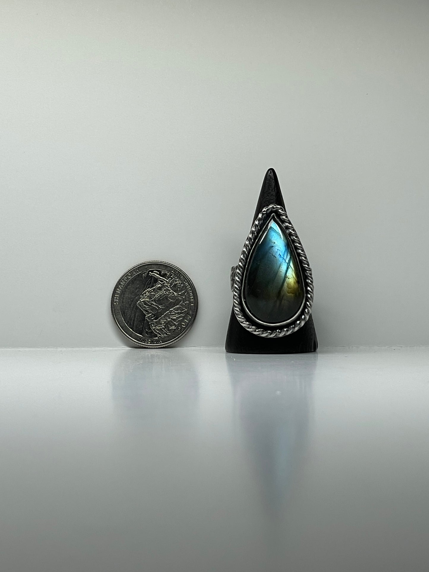 Labradorite and Sterling Ring - US 8.5