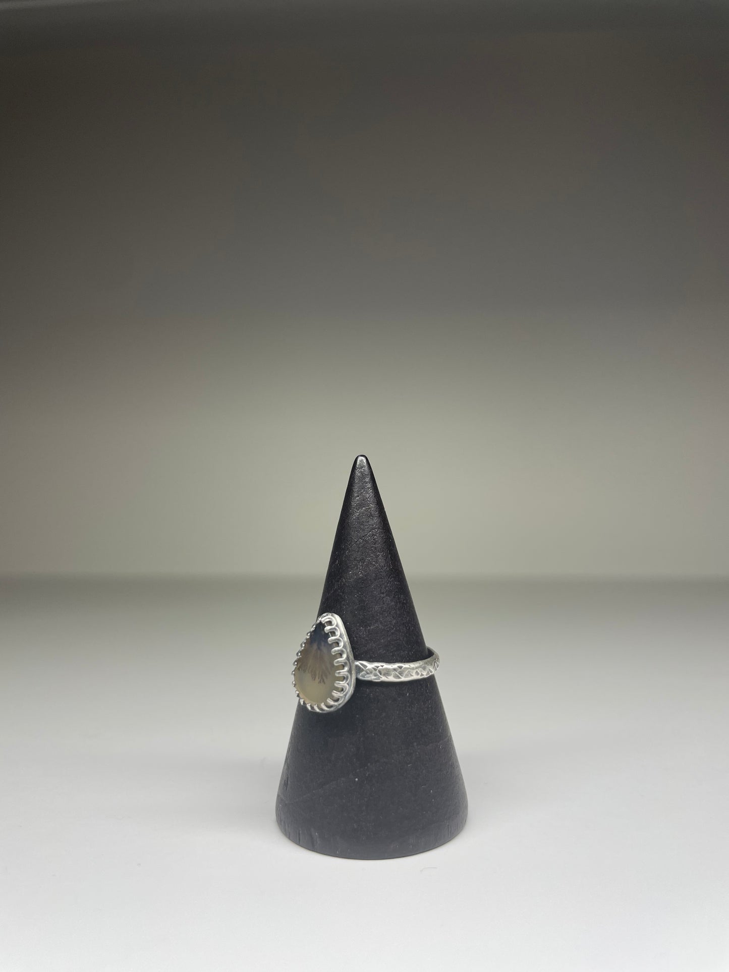Dendritic Agate Sterling Ring - US 6