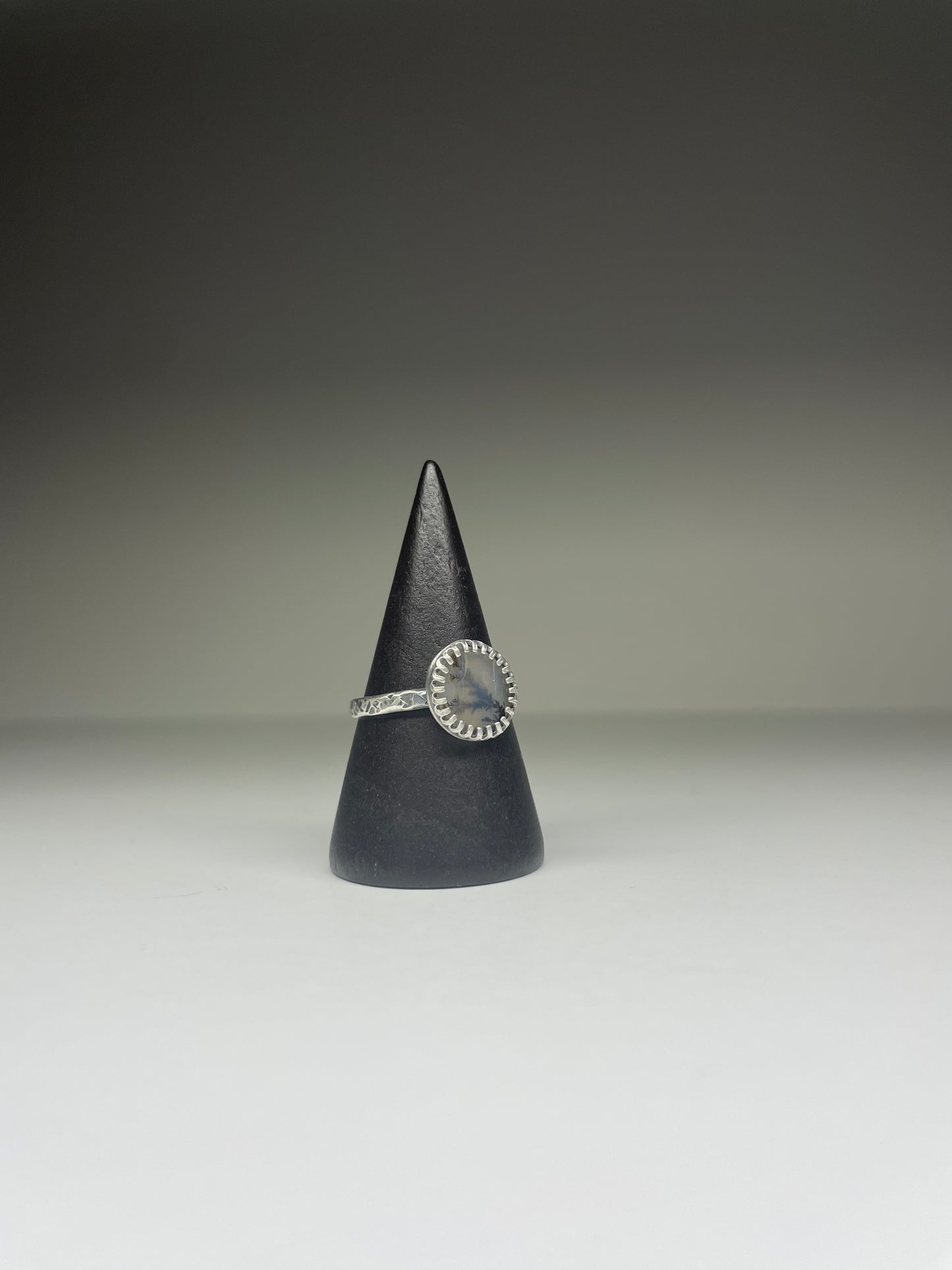 Dendritic Agate Sterling Ring - US 7.25