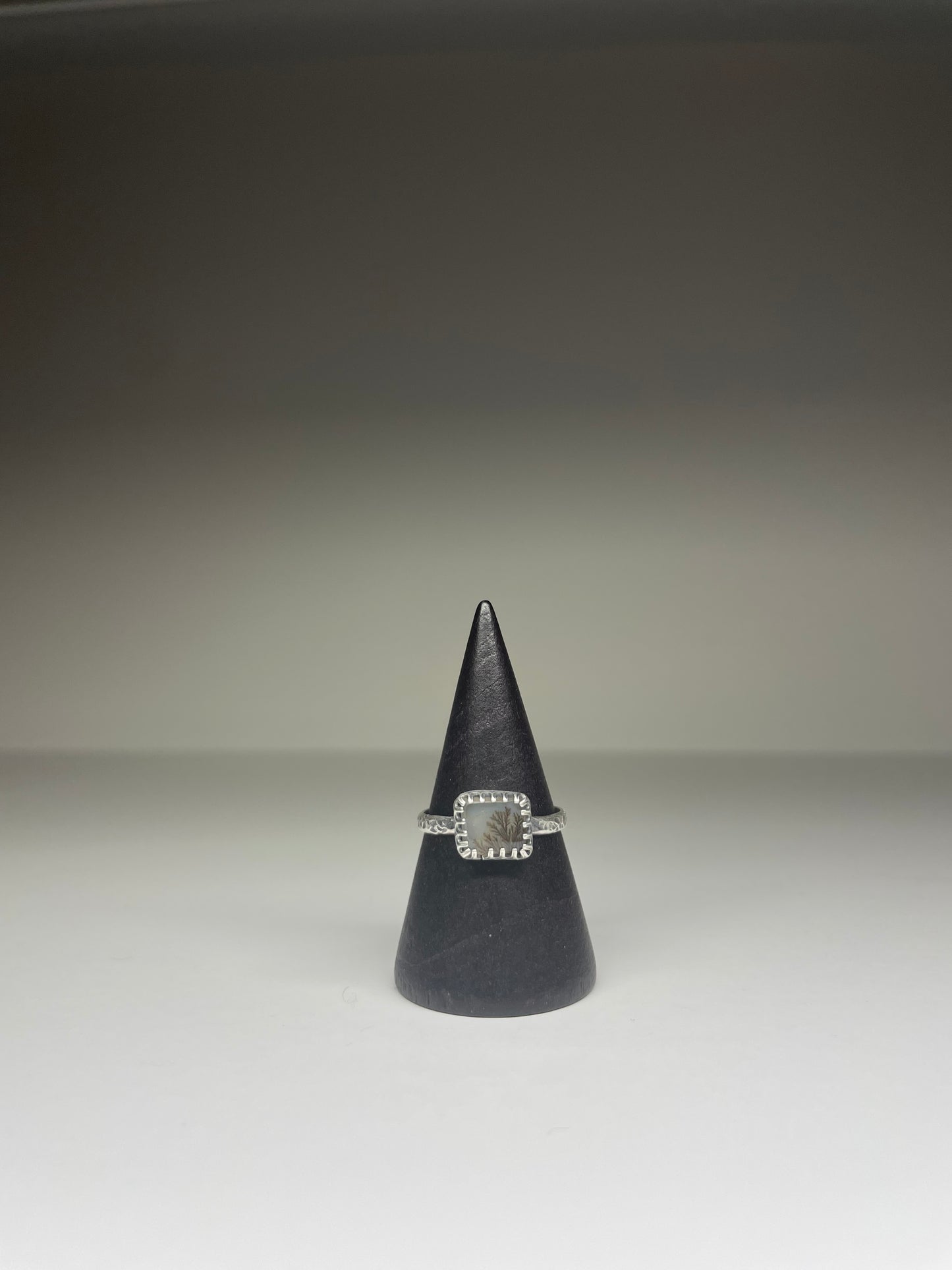 Dendritic Agate Sterling Ring - US 6.75