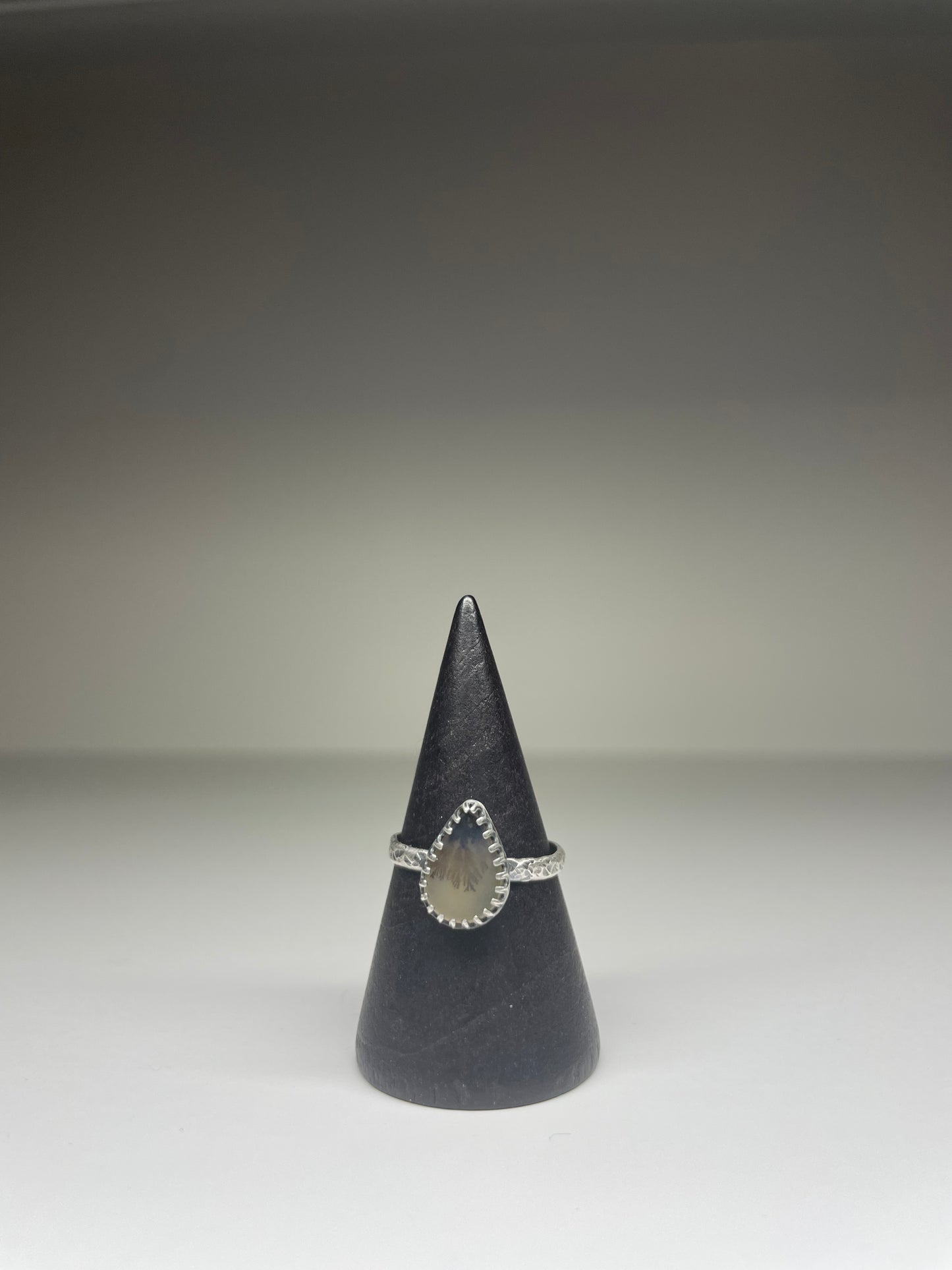 Dendritic Agate Sterling Ring - US 6