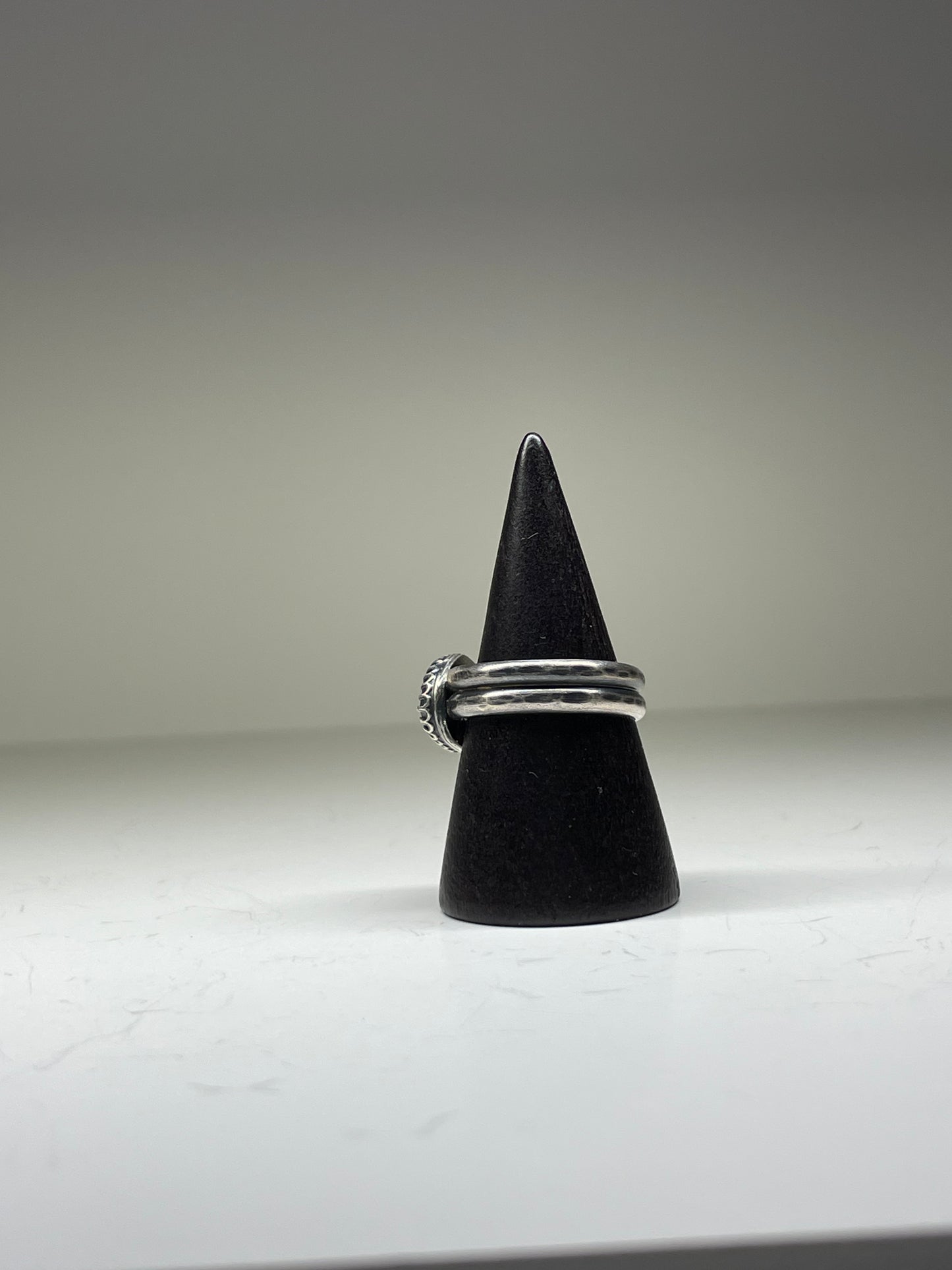Faceted Moss Aquamarine and Sterling Ring - US 6.75