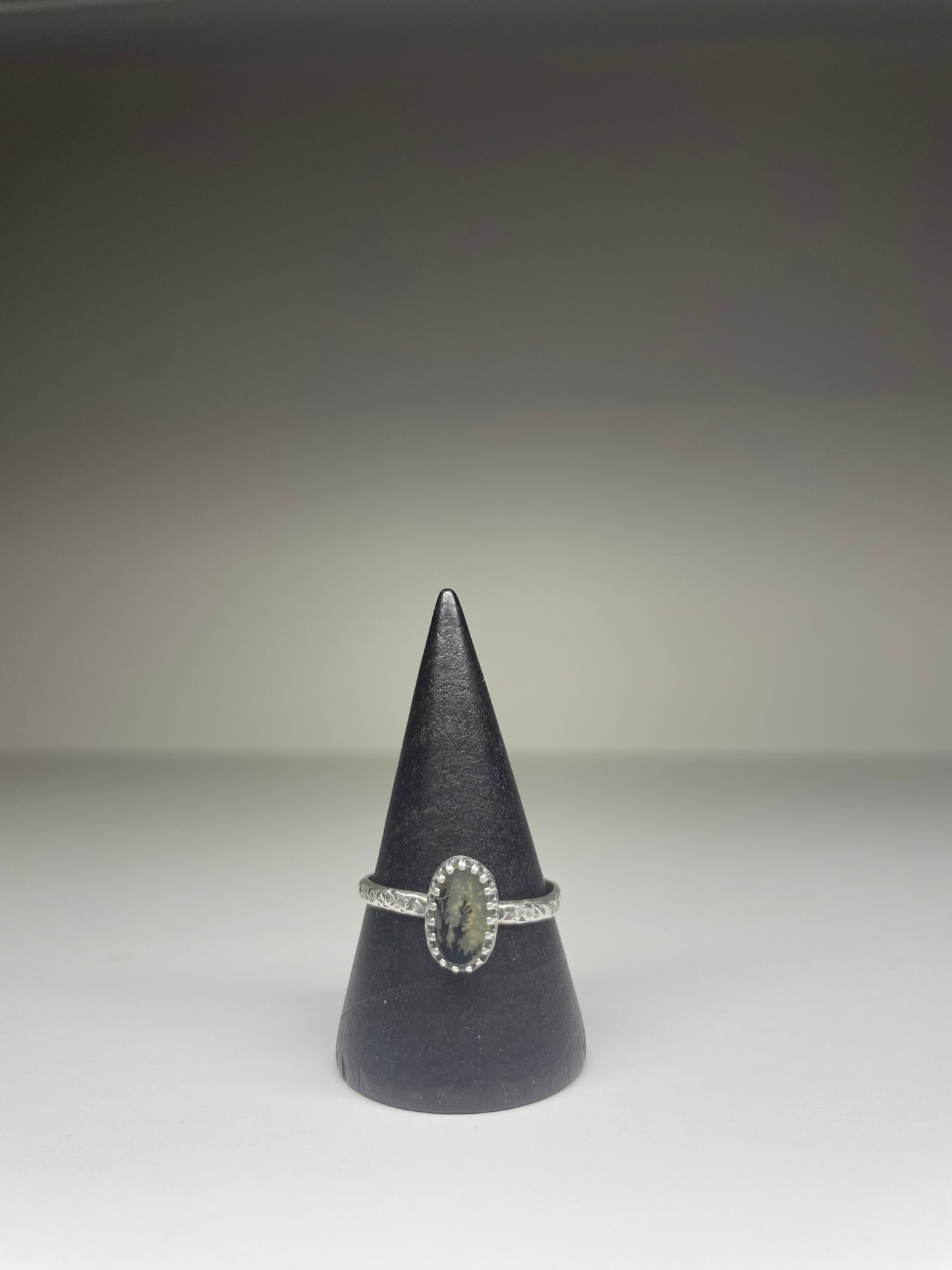 Dendritic Agate Sterling Ring - US 9