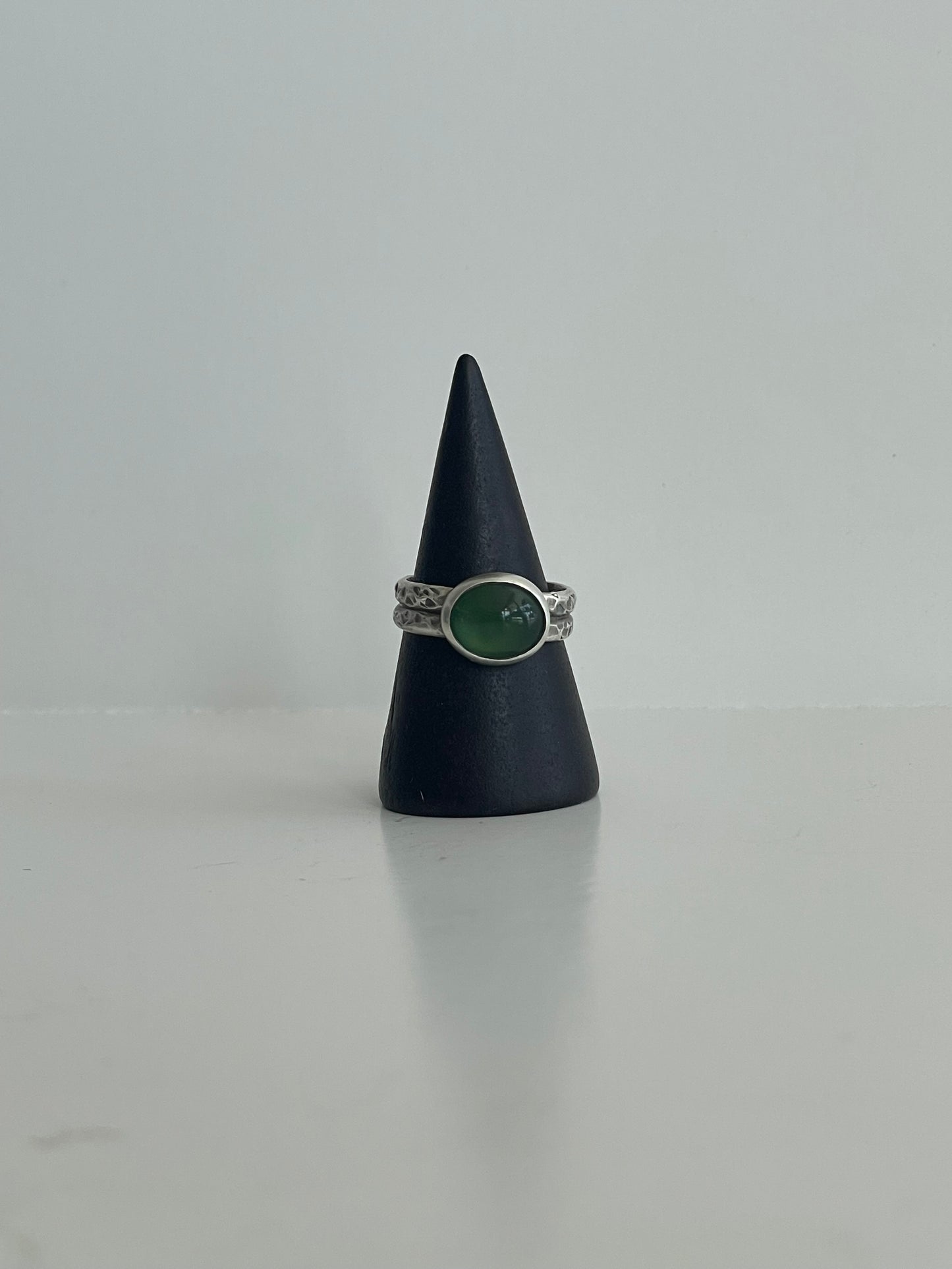 Serpentine and Sterling Ring - US 6