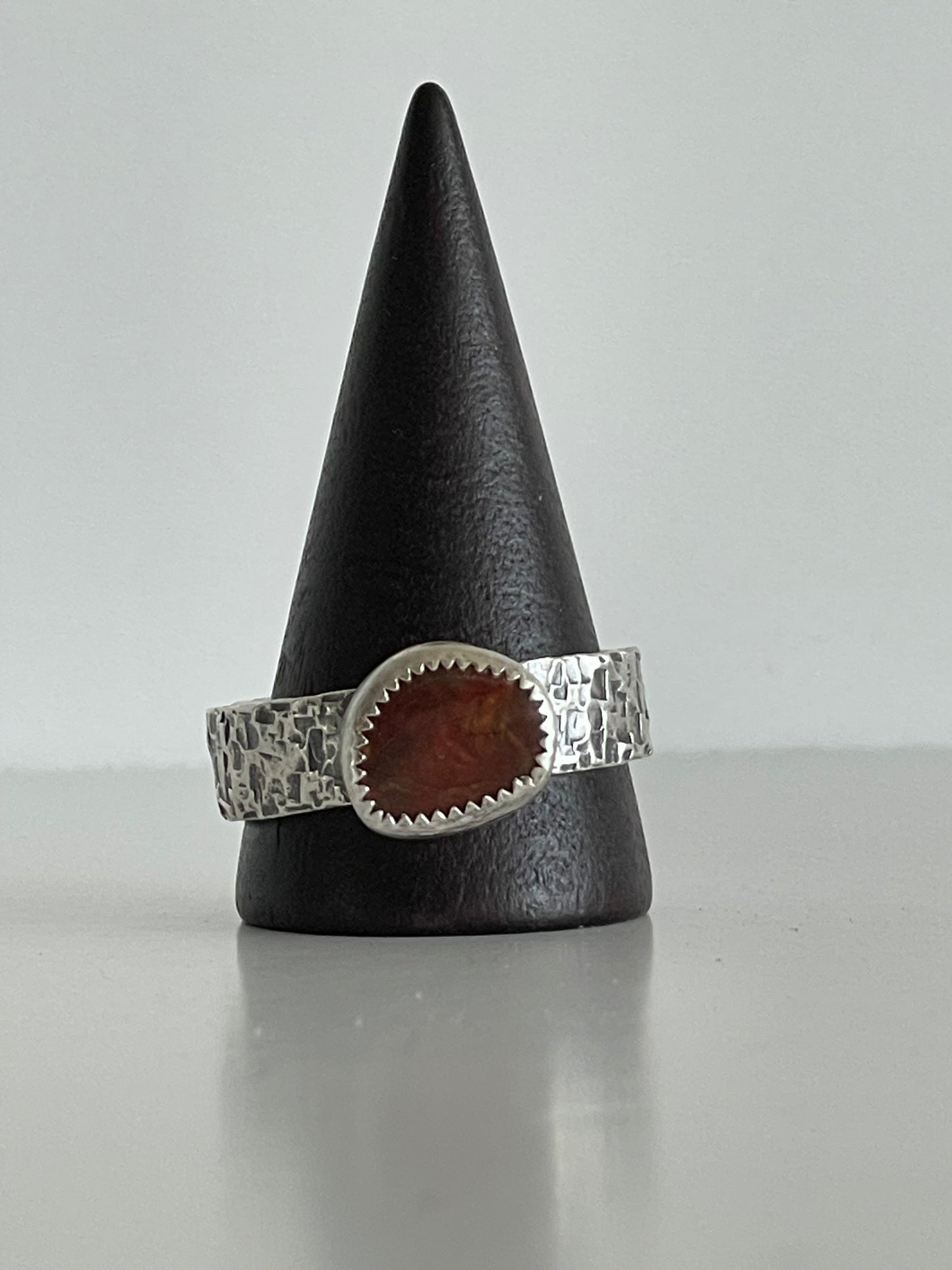 Ammolite and Sterling Ring - US 13
