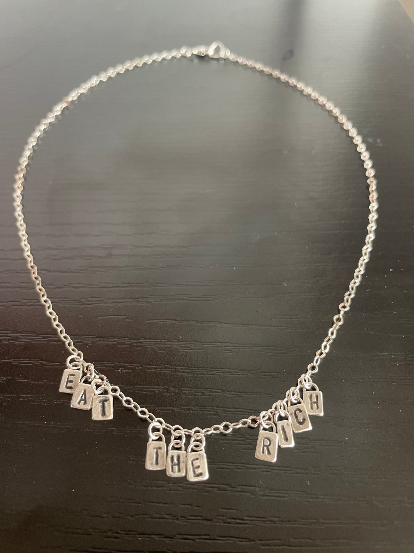 EAT THE RICH - Made to Order - Sterling Necklace