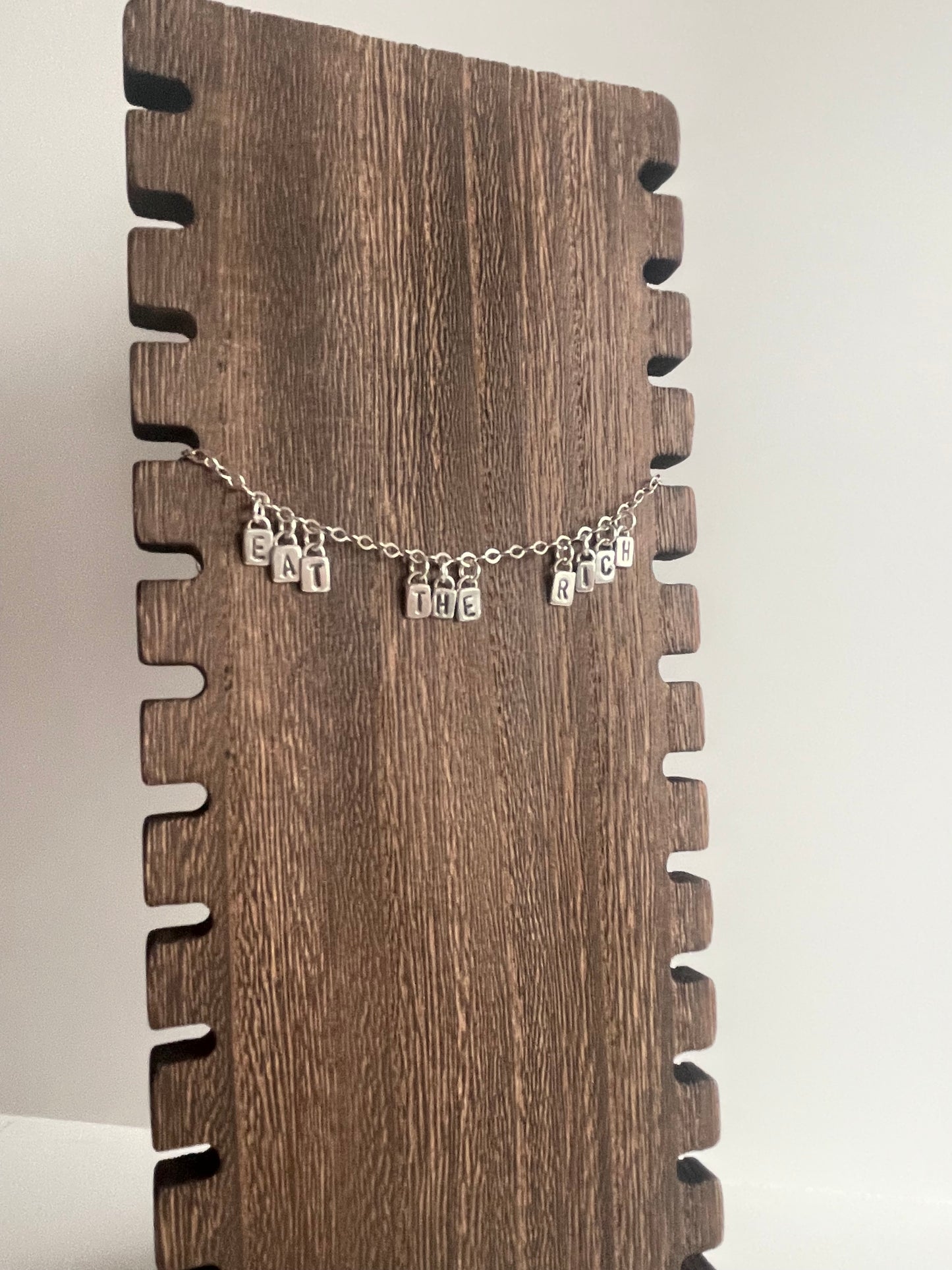 EAT THE RICH - Made to Order - Sterling Necklace