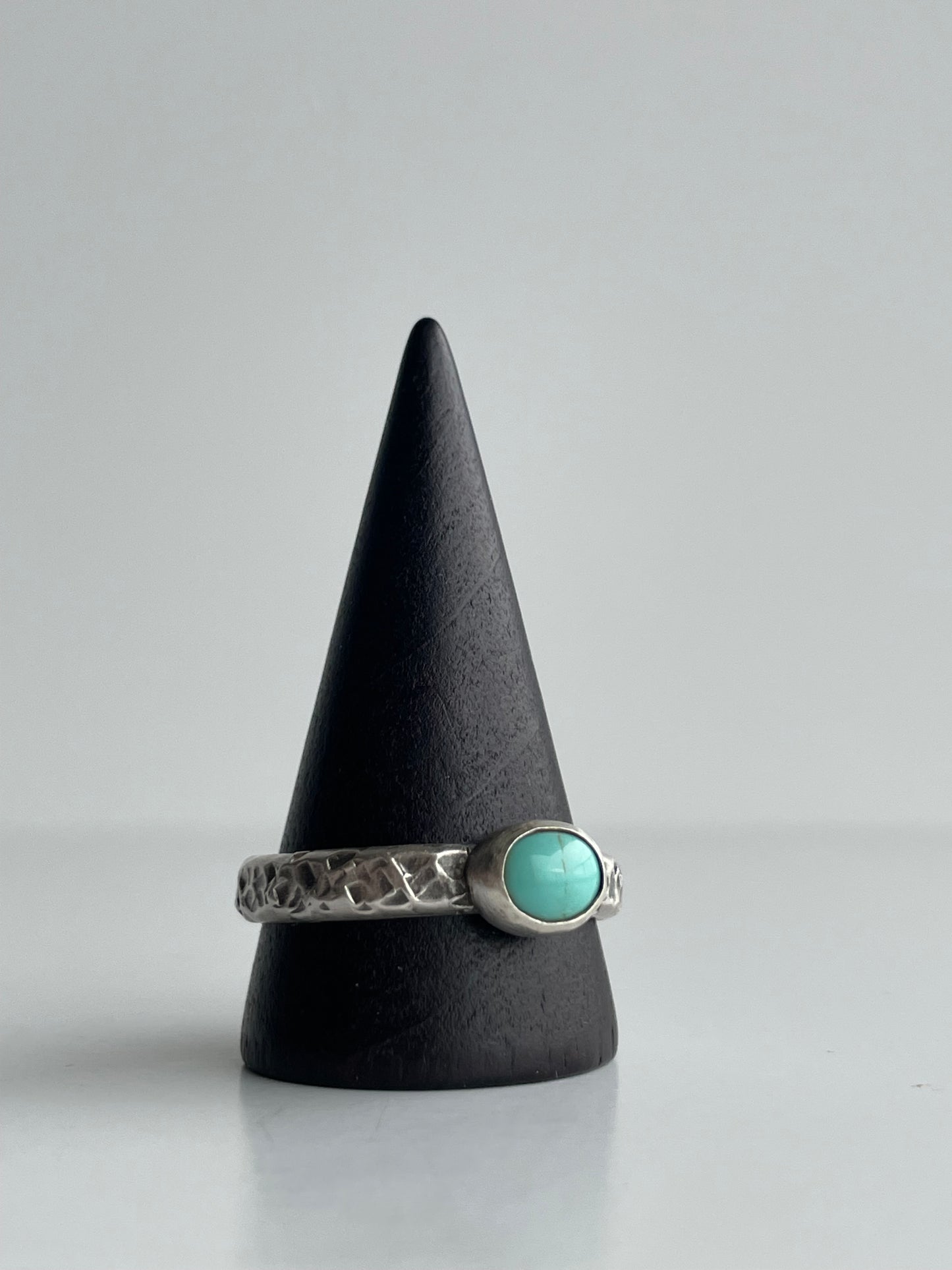 Turquoise and Sterling Ring - US 12