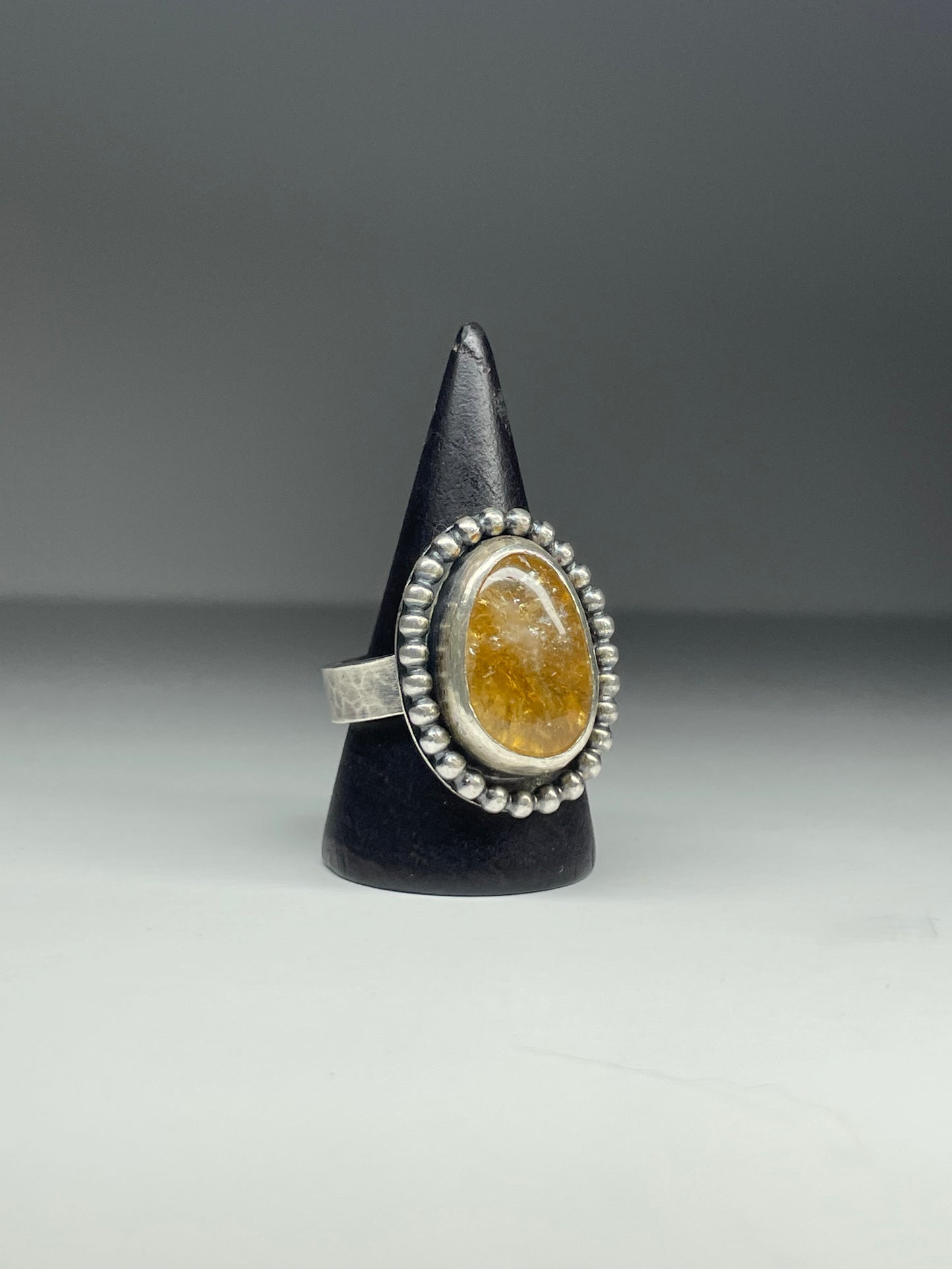 Citrine and Sterling Ring - US 9