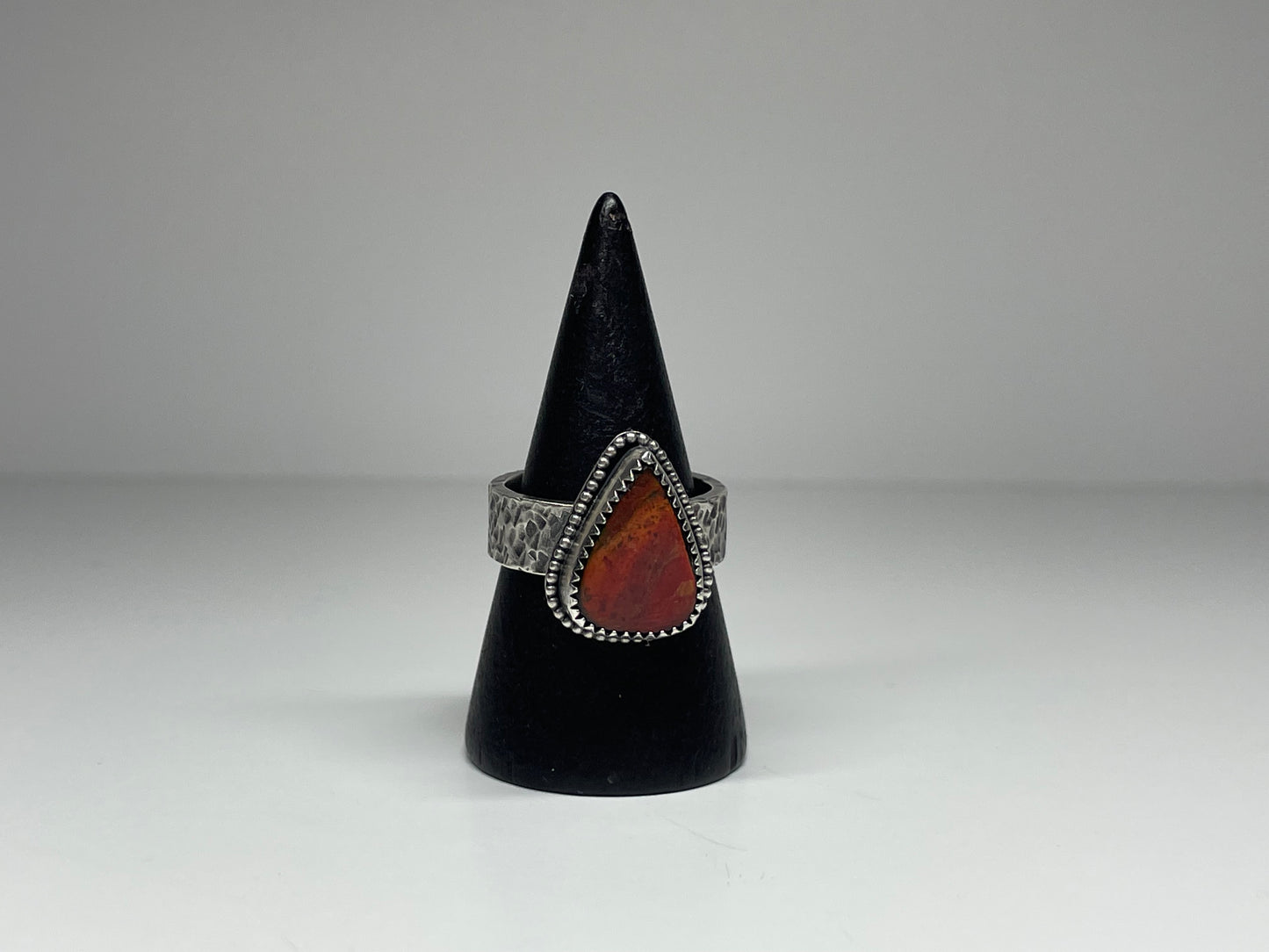 Ammolite and Sterling Ring - US 7