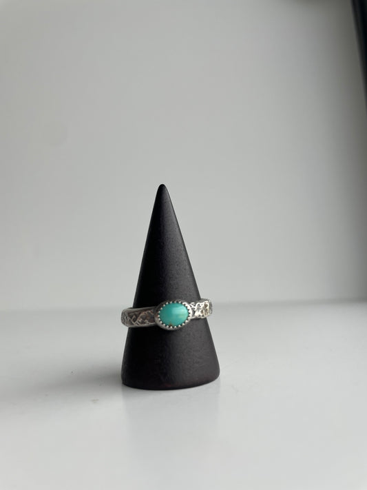 Turquoise and Sterling Ring - US 9.5