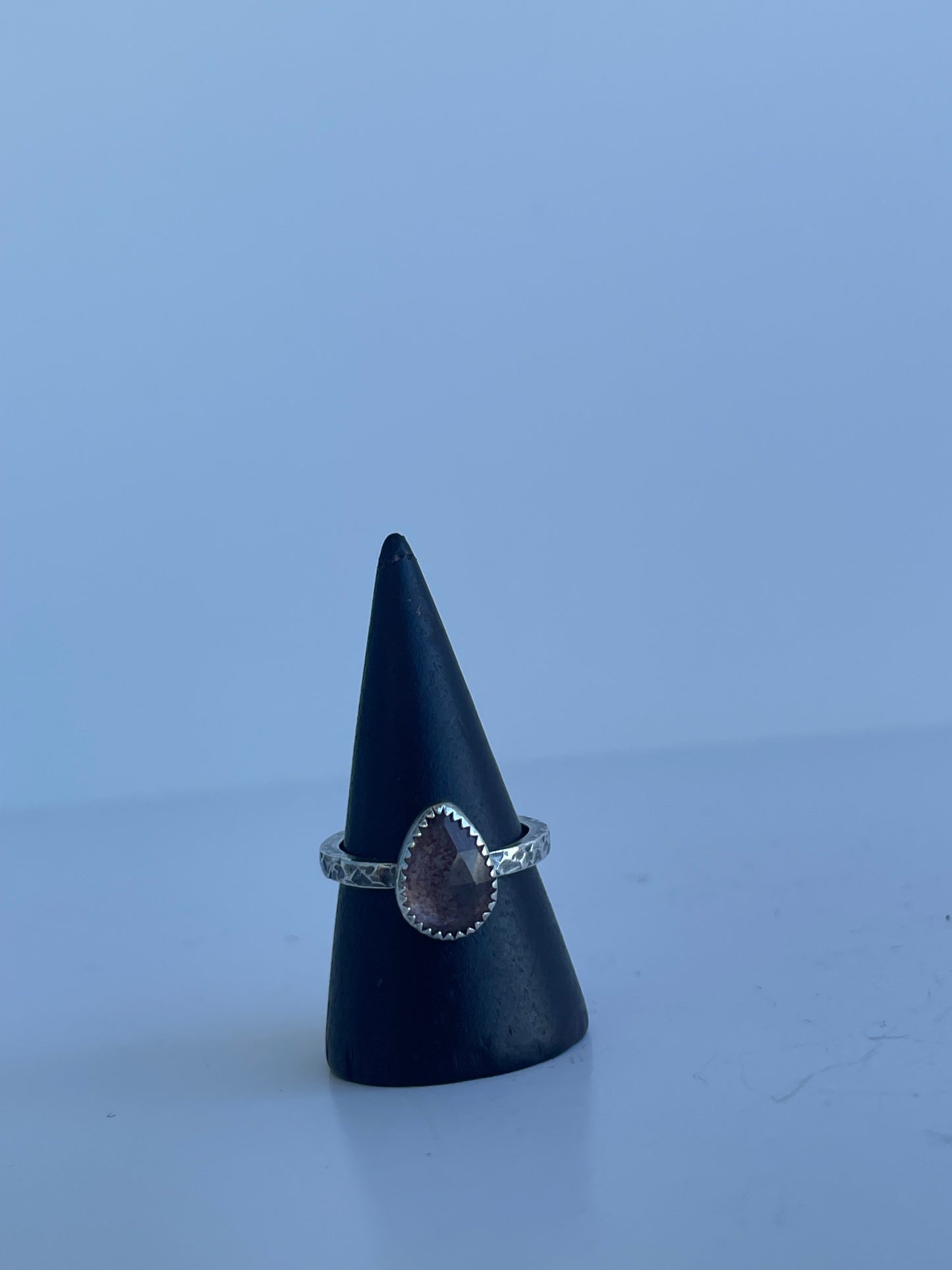 Strawberry Quartz and Sterling Ring - US 7.5