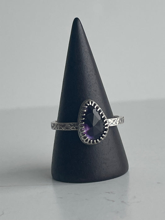 Atomic Amethyst and Sterling Ring - US 9.5