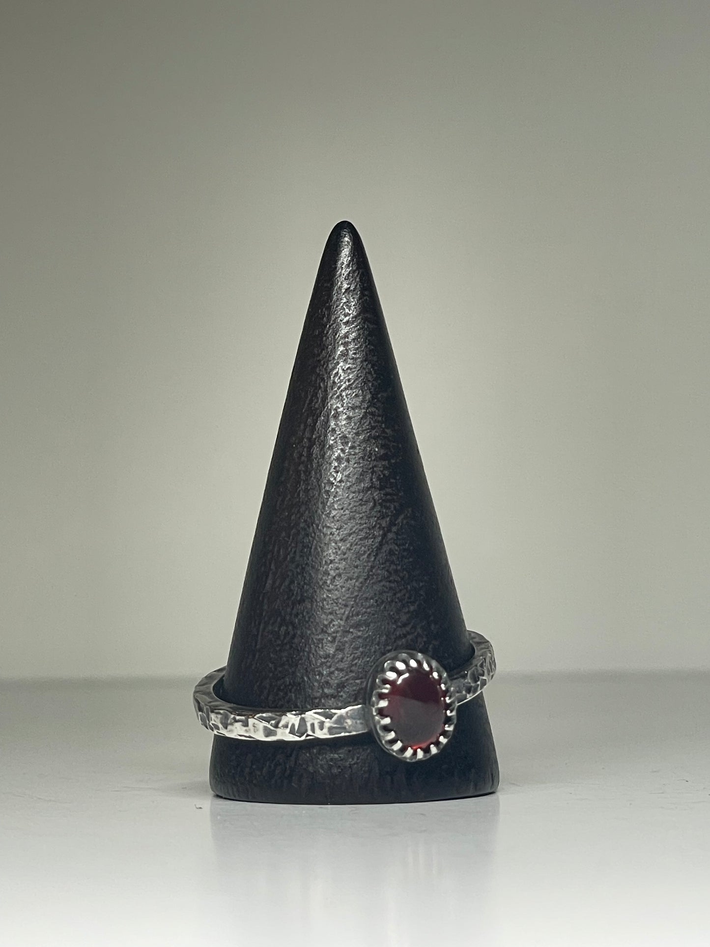Garnet and Sterling Ring - US 13