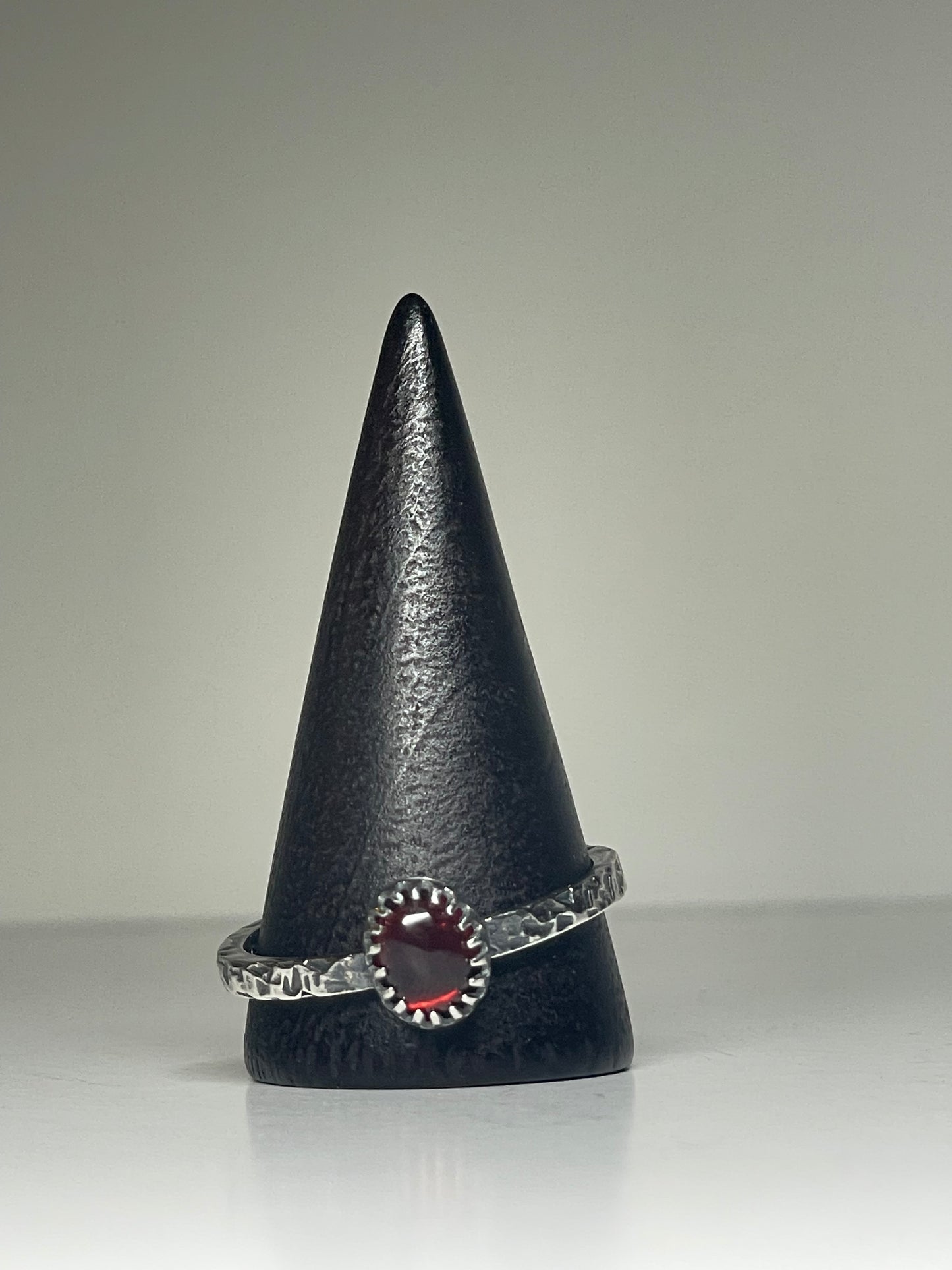 Garnet and Sterling Ring - US 13