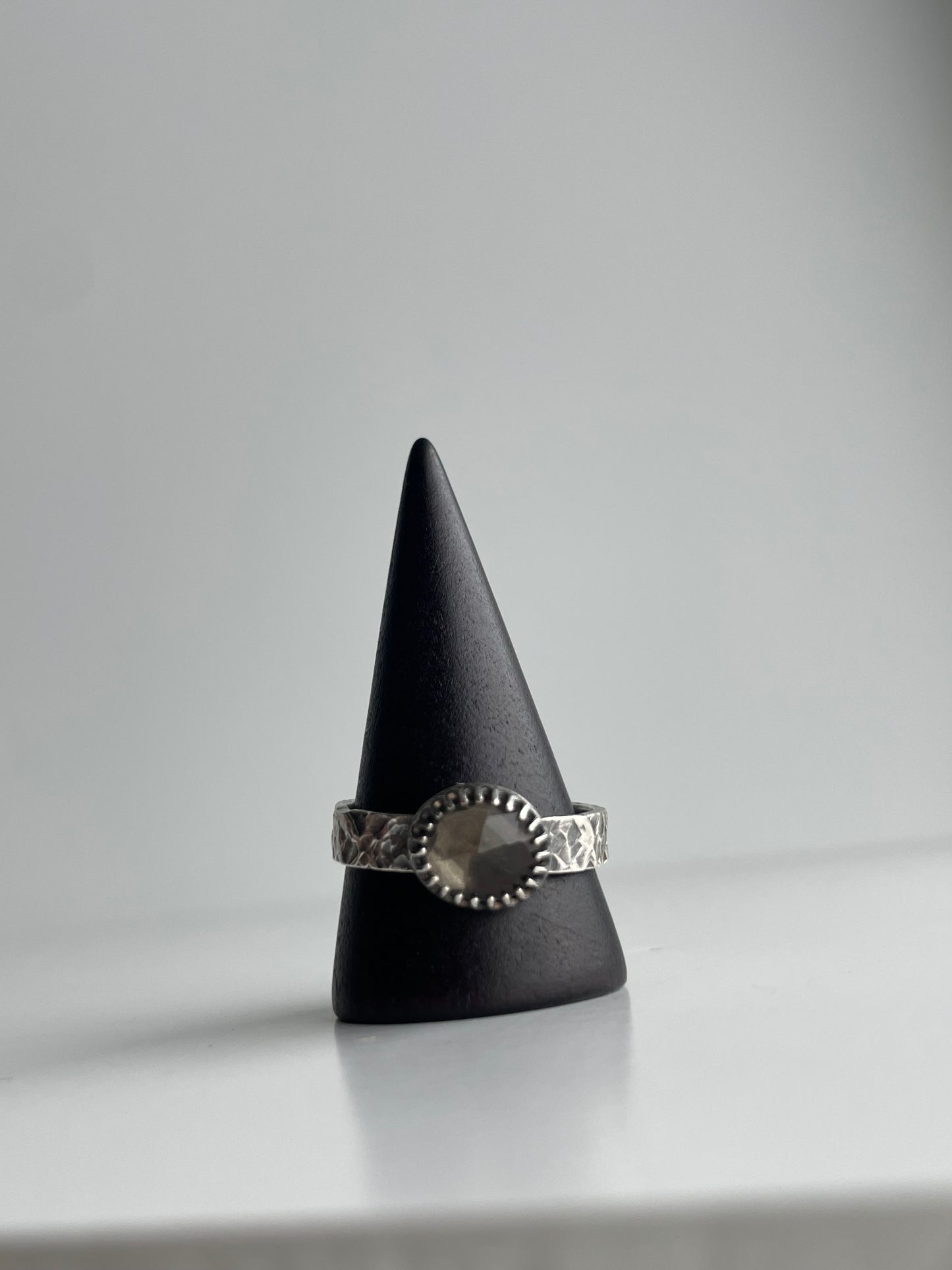 Smoky Quartz and Sterling Ring - US 10