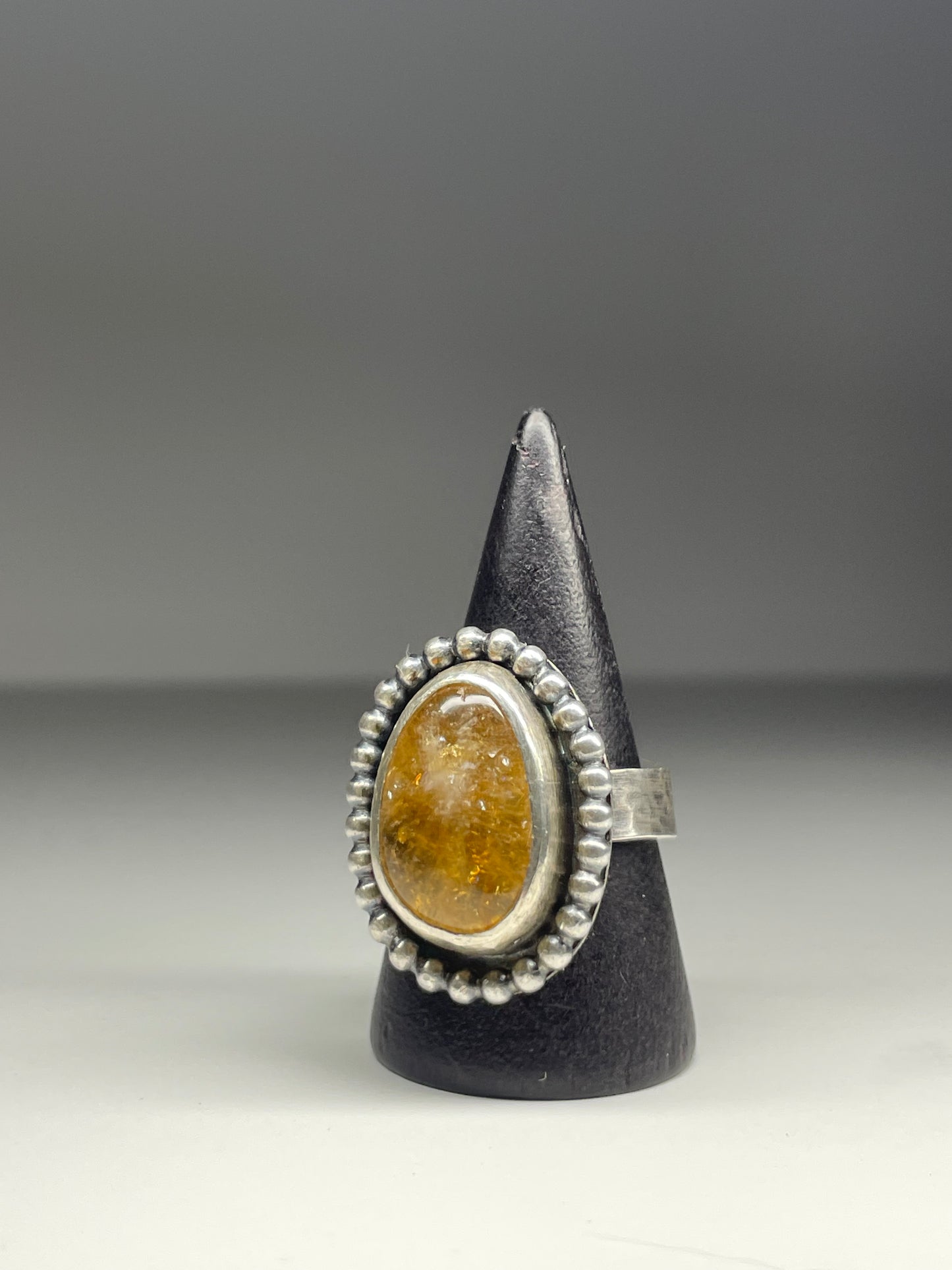 Citrine and Sterling Ring - US 9