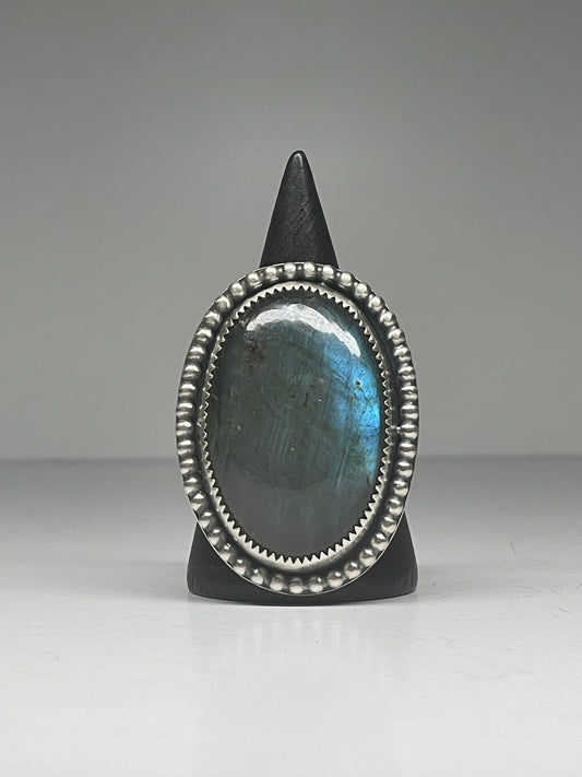 Labradorite and Sterling Ring - US 10