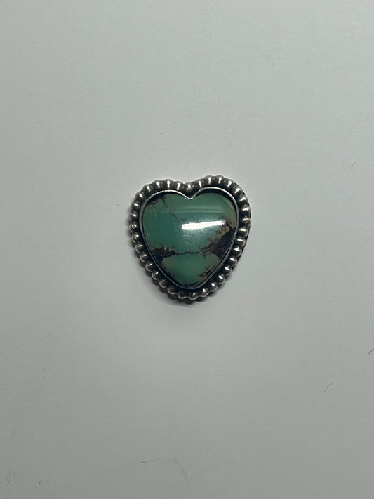 MTO Turquoise Heart and Sterling Silver Ring