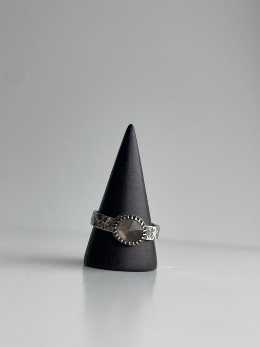Smoky Quartz and Sterling Ring - US 10