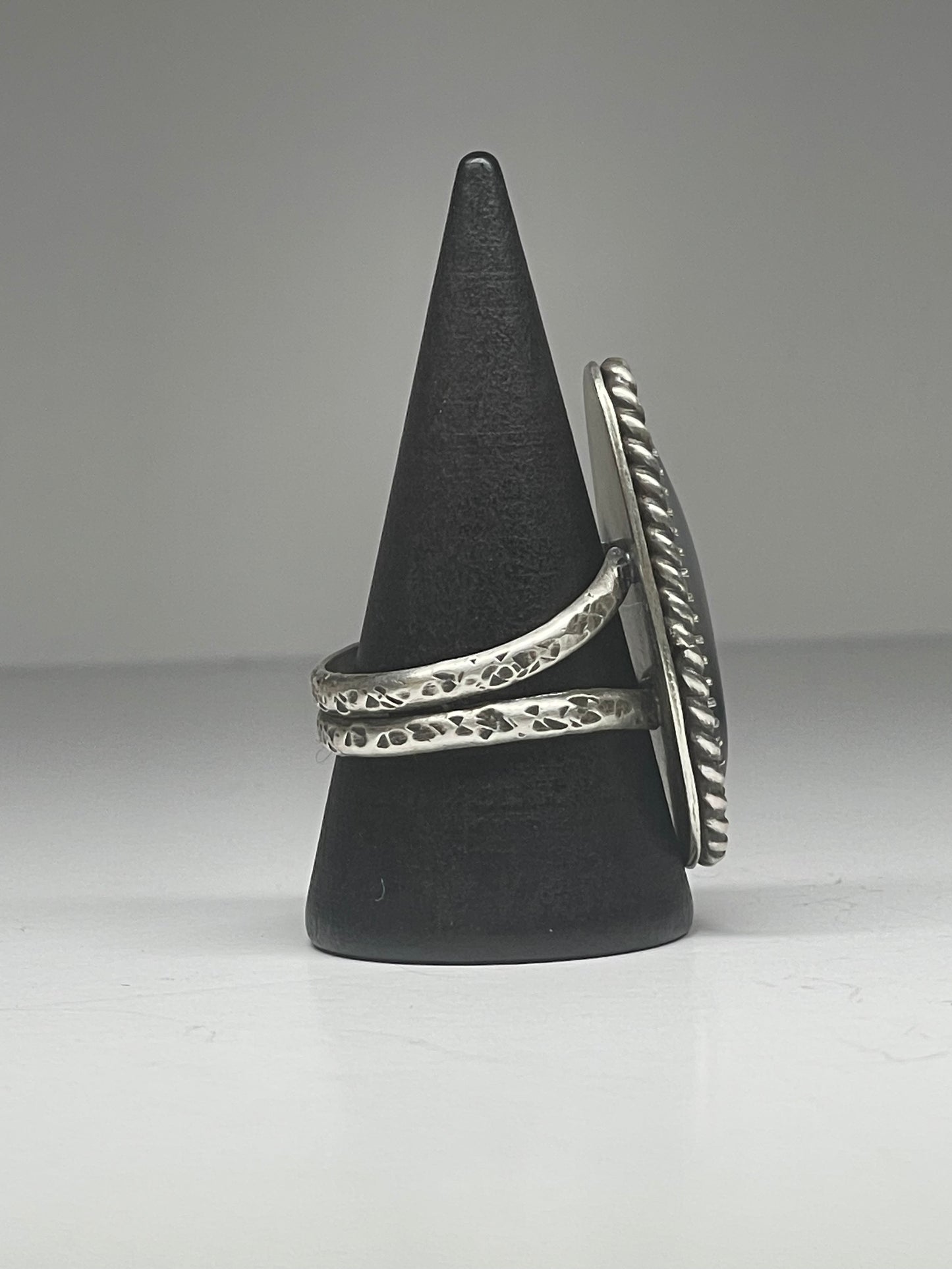 Montana Agate and Sterling Ring - US 9