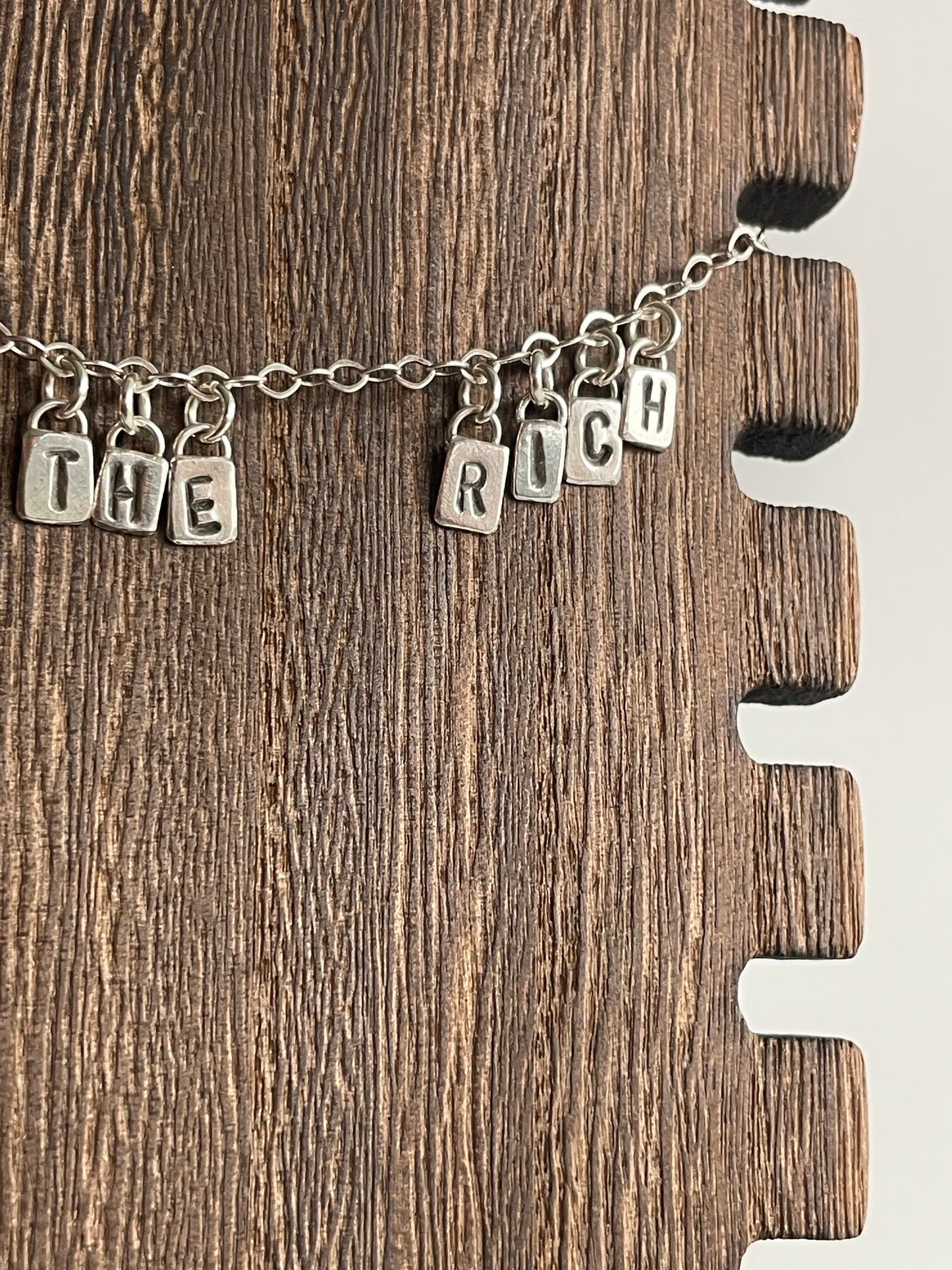 EAT THE RICH - Made to Order - Sterling Necklace