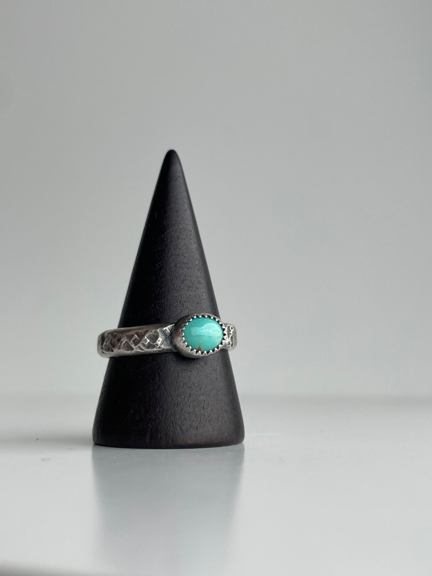 Turquoise and Sterling Ring - US 9.5