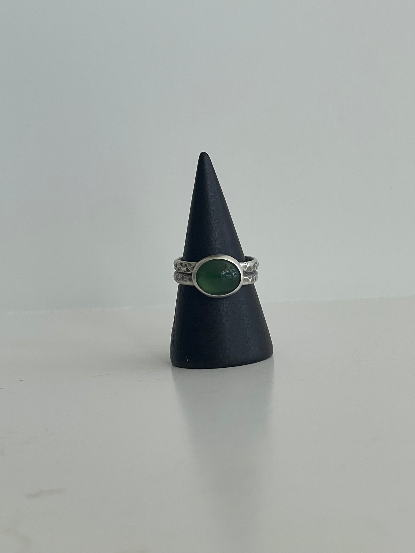 Serpentine and Sterling Ring - US 6
