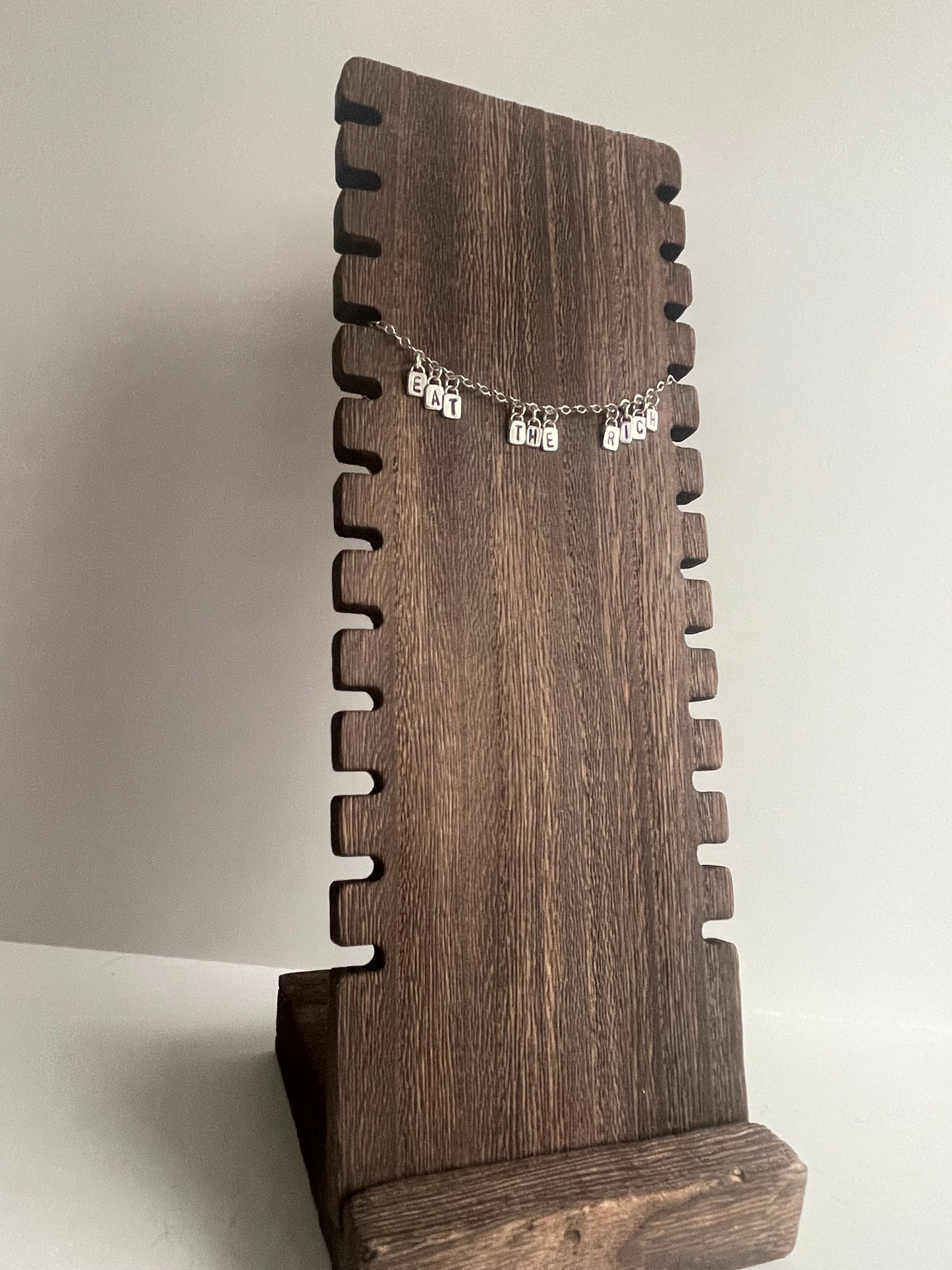 EAT THE RICH - Made to Order - Sterling Necklace