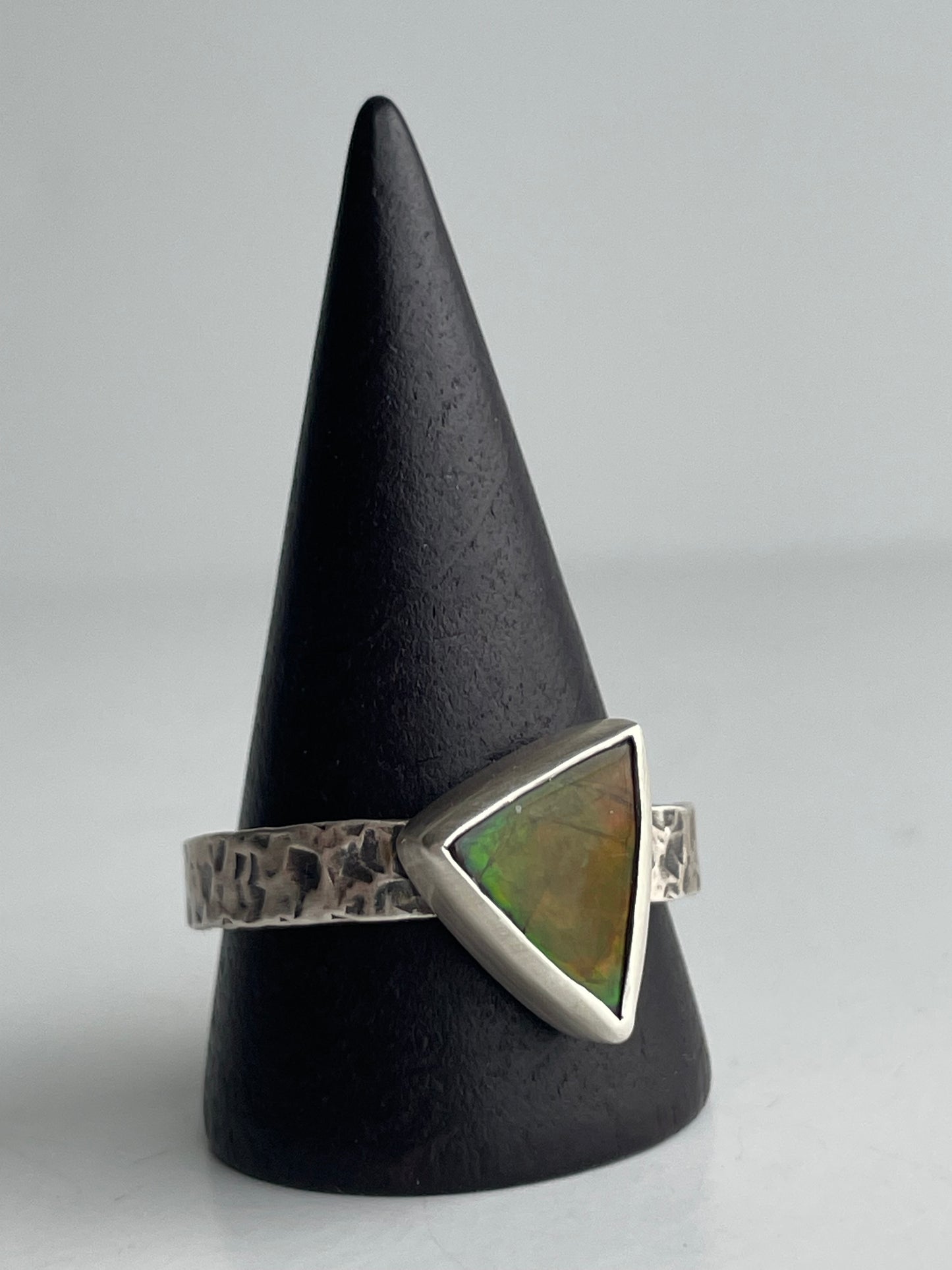 Ammolite and Sterling Ring - US 12