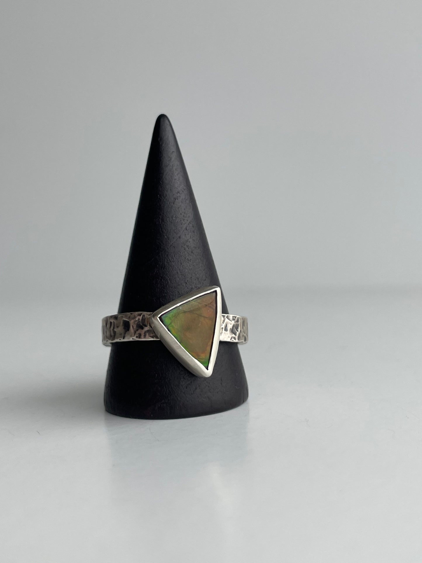 Ammolite and Sterling Ring - US 12