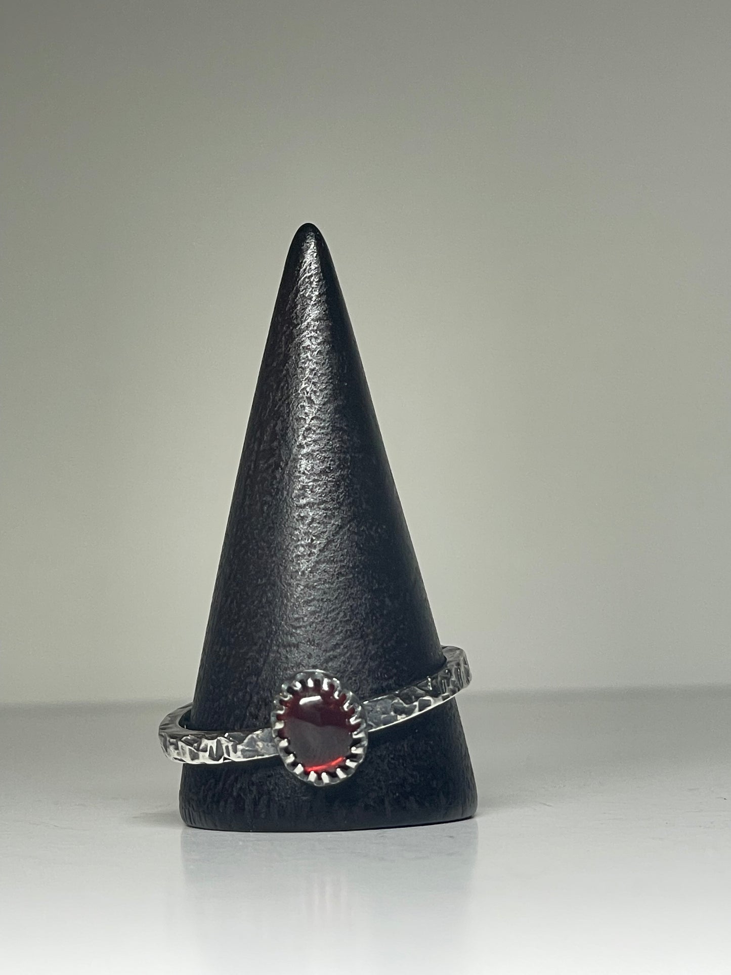 Garnet and Sterling Ring - US 13