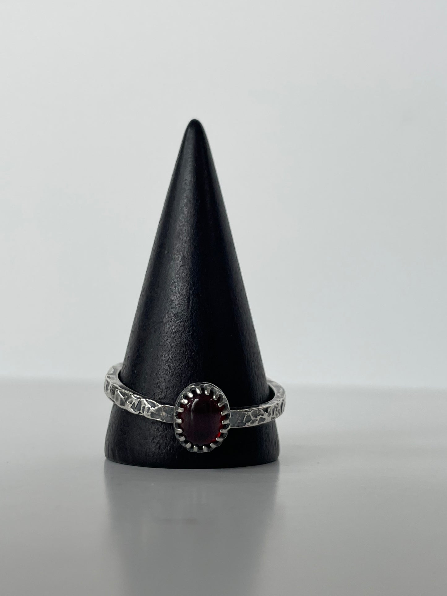 Garnet and Sterling Ring - US 13